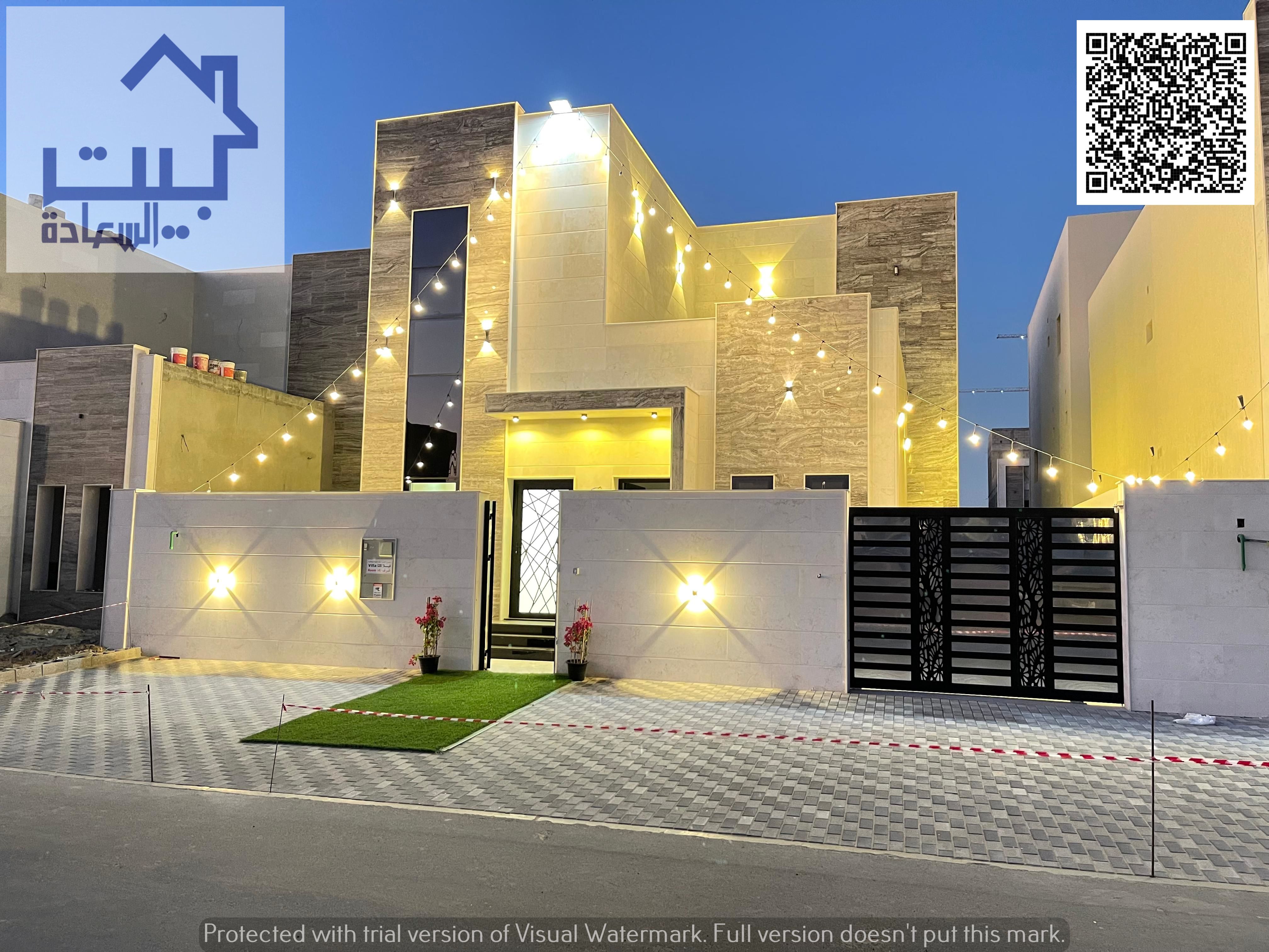 Your dream villa, including registration and ownership fees, two floors and a roof, on Sheikh Mohammed bin Zayed Road, freehold for all nationalities,