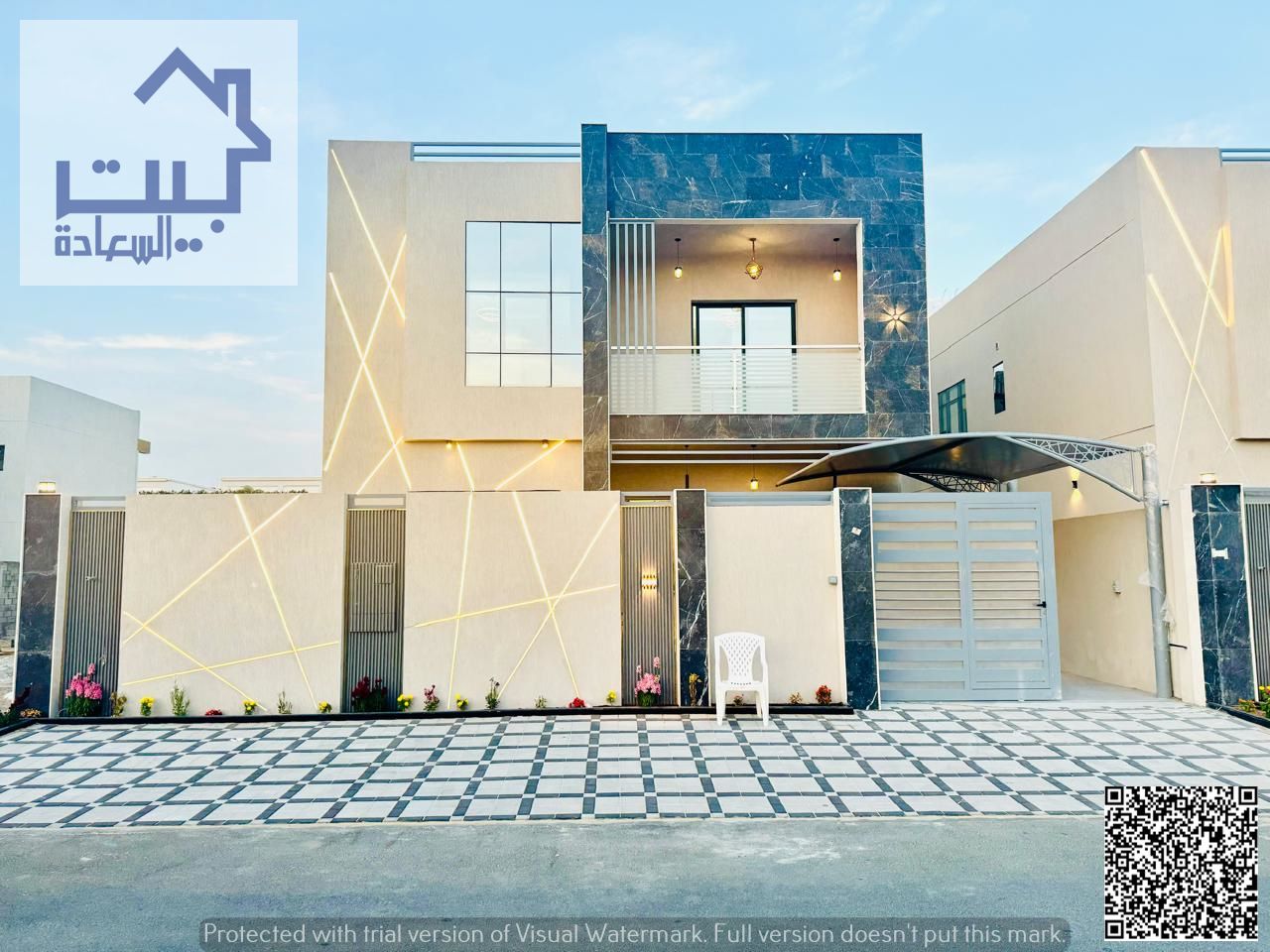 Modern villa for rent in the upscale Al Zahi neighborhood, first resident, ready to move in, wonderful modern design, spacious areas, modern finishes