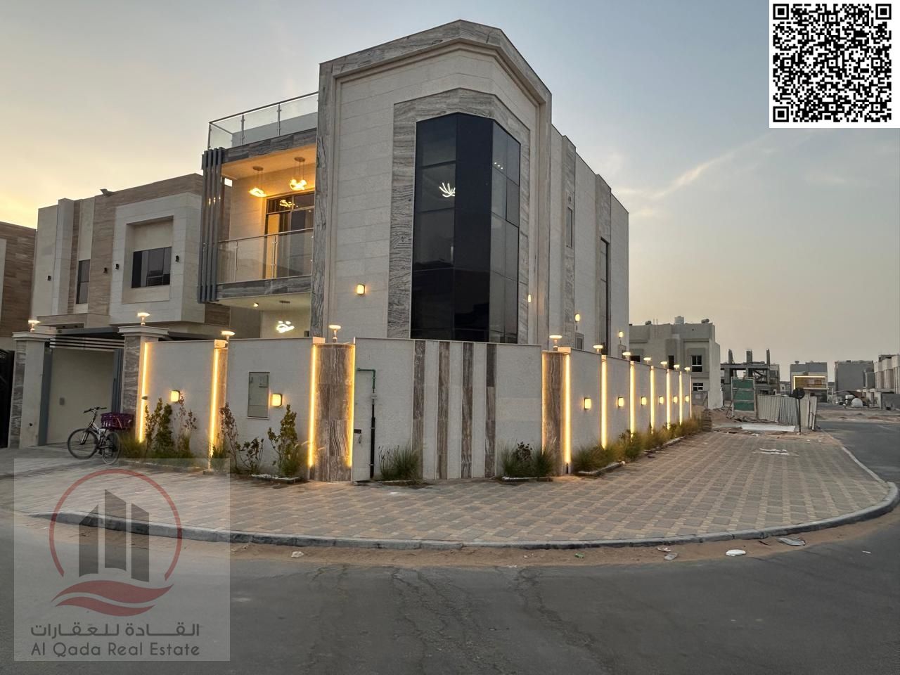 Villa for sale in Al Helio area, Ajman, elegant design, prime location