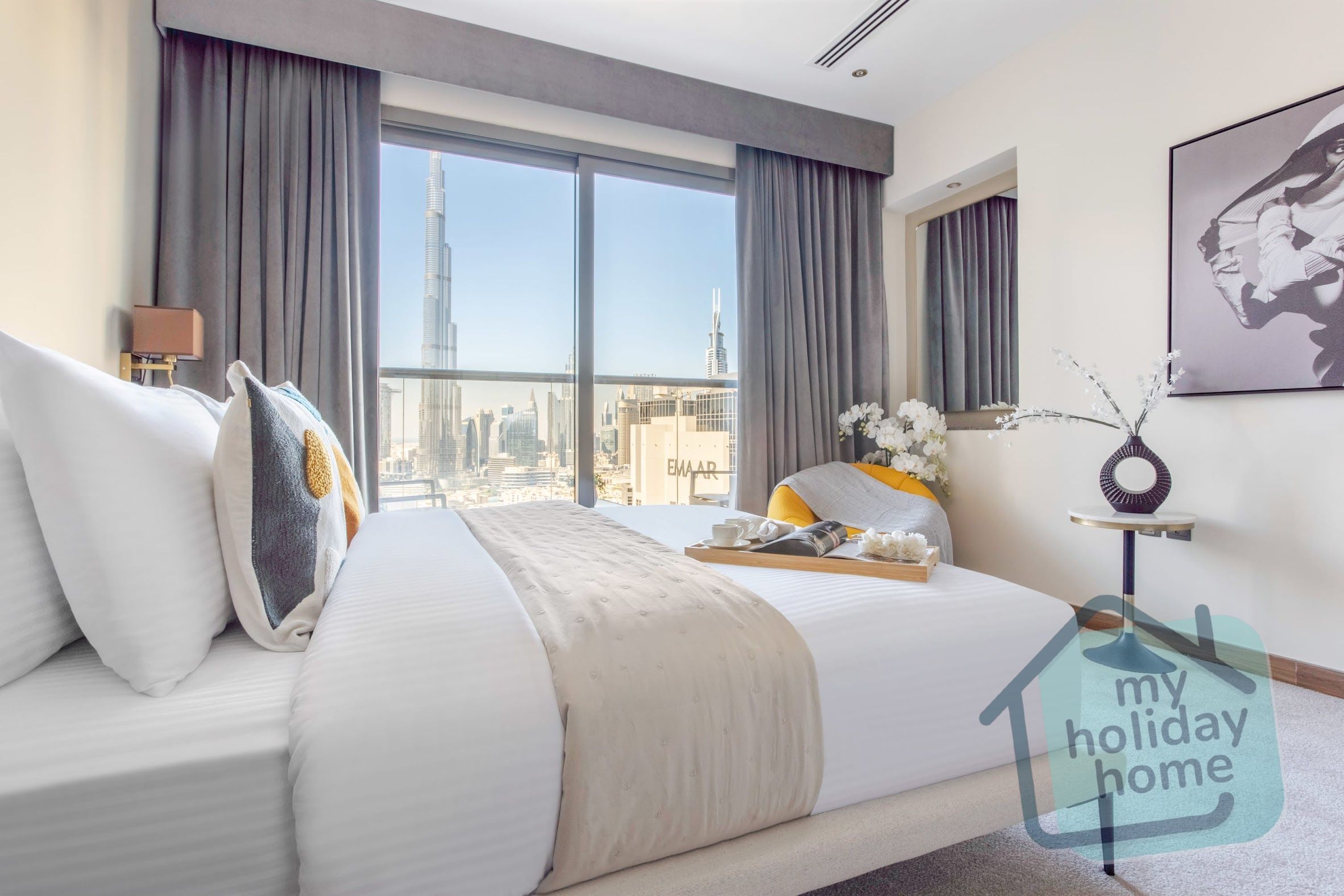 Elite 1BR | Burj Khalifa View | Bills Included