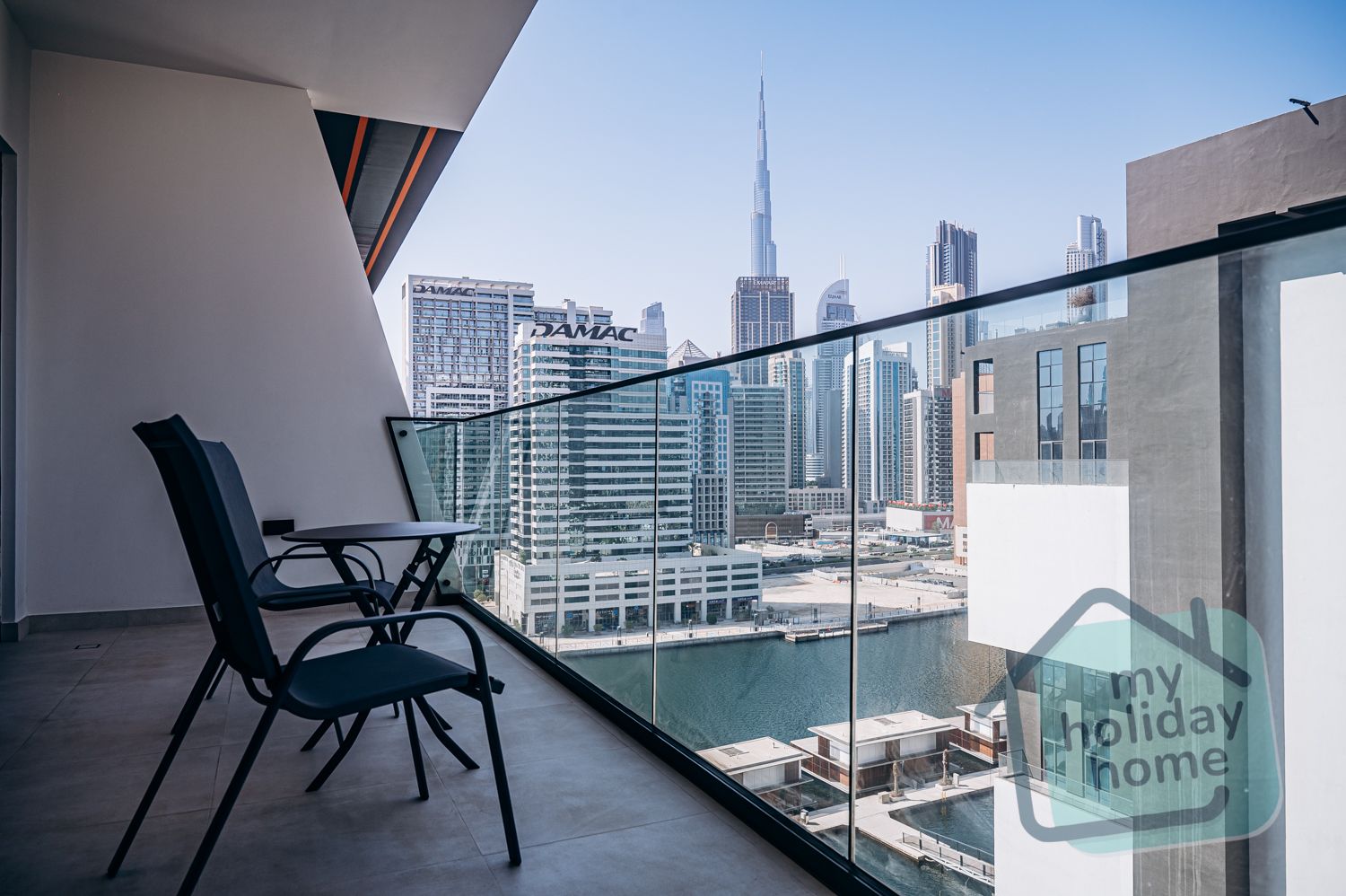 Exclusive 1BR with Burj Khalifa and Canal View
