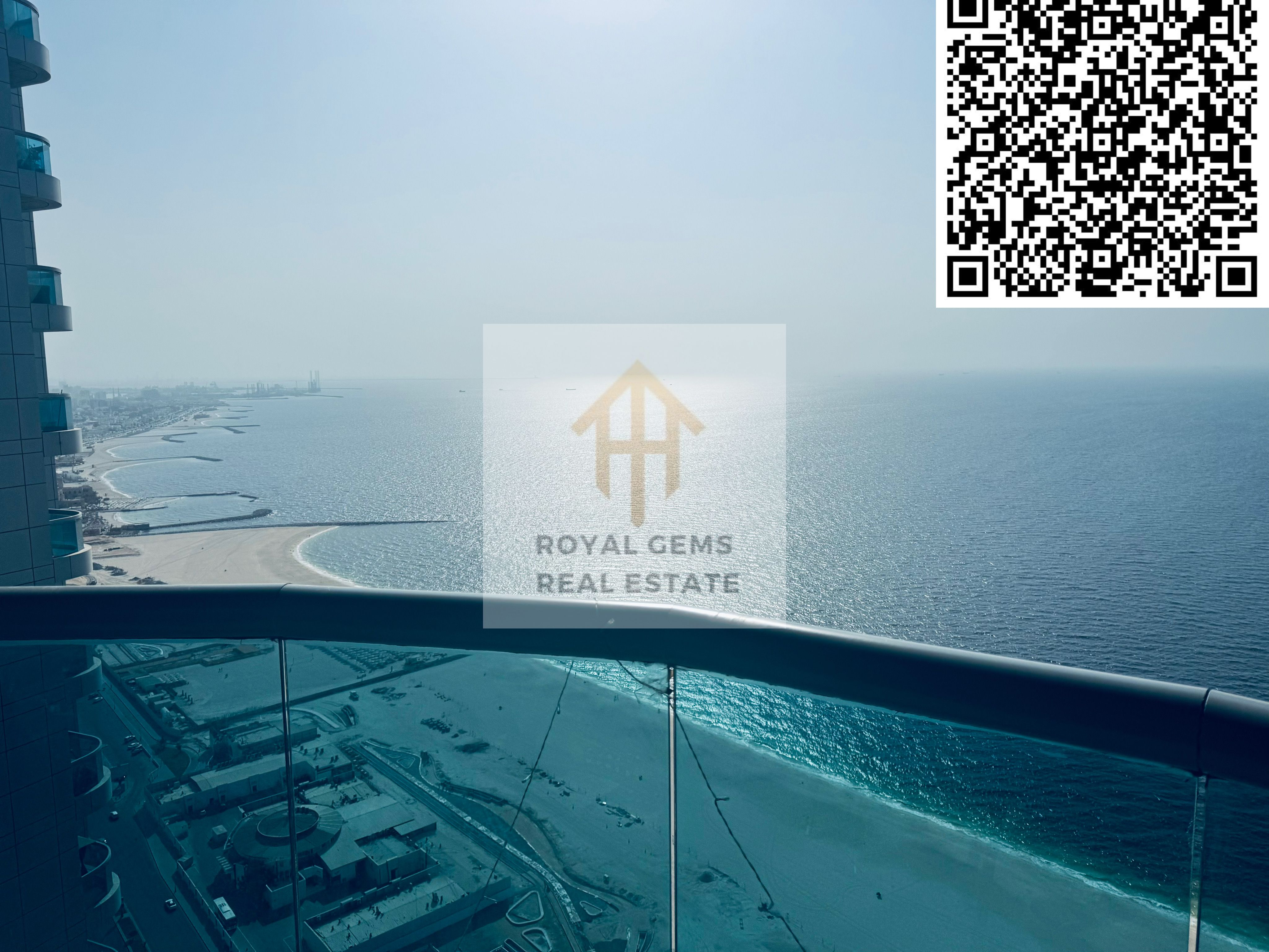 For Sale: Corner Furnished Apartment with Direct Sea View – Ajman Corniche (Residence Towers)