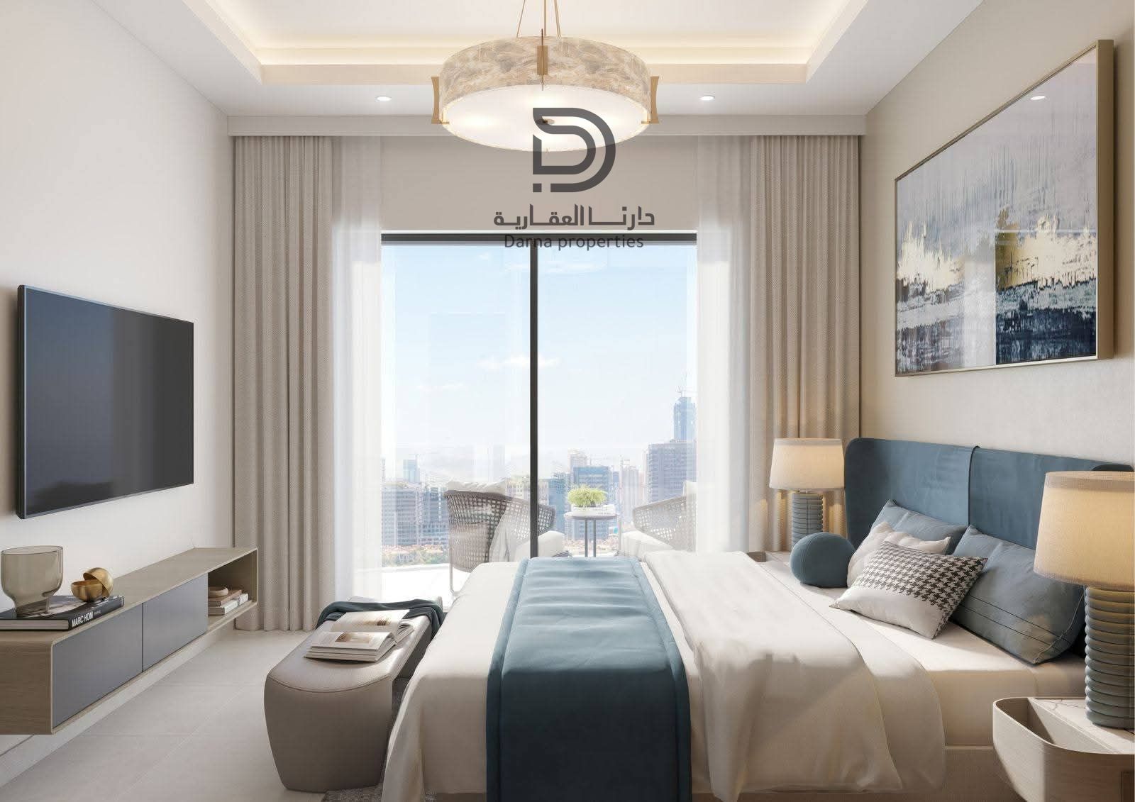 Own a room and a hall with a down payment of only 68 thousand with modern finishes - in the Emirate of Ajman - Rashidiya 1 area, the location is strategic, as it is located in the center of Ajman and has all the required services available