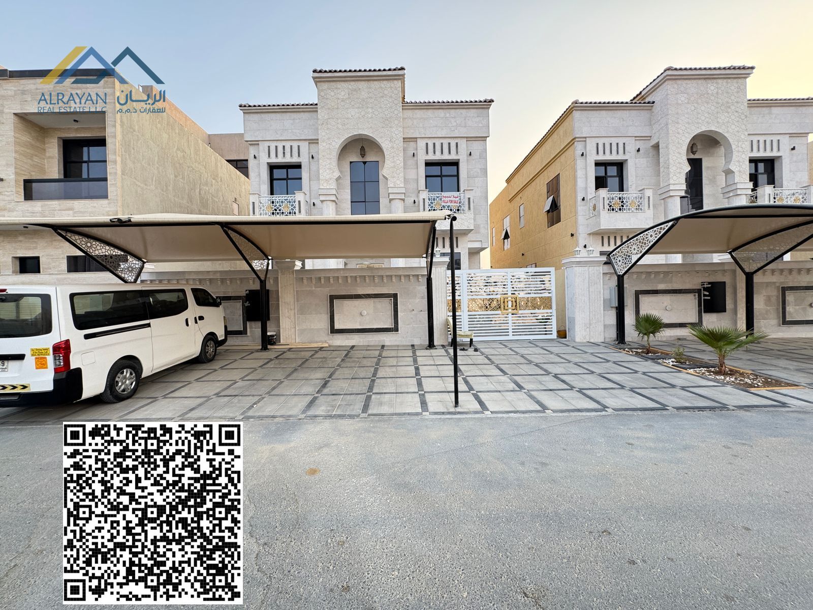 Your dream villa, two floors and a roof, on Sheikh Mohammed bin Zayed Road, directly behind services, with no down payment