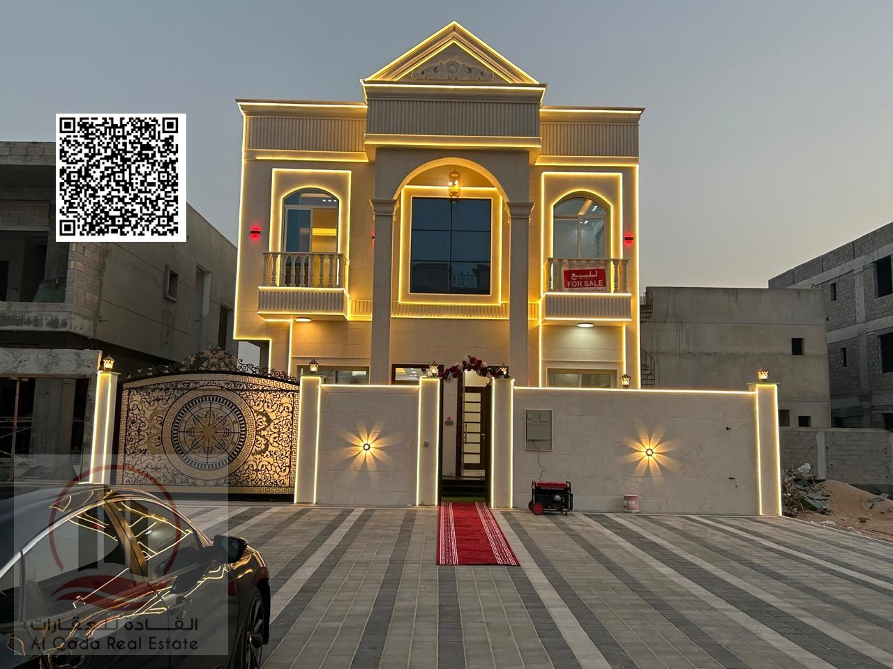 villa For sale, villa in the Al Zahia area of Ajman (5 master bedrooms, a living room, a maid's room).