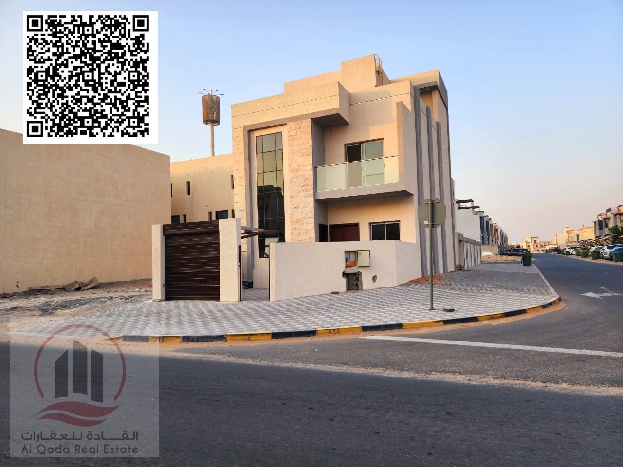 For sale, a modern villa in the Al Zahia area of Ajman (5 master bedrooms, a living room, a maid's room).