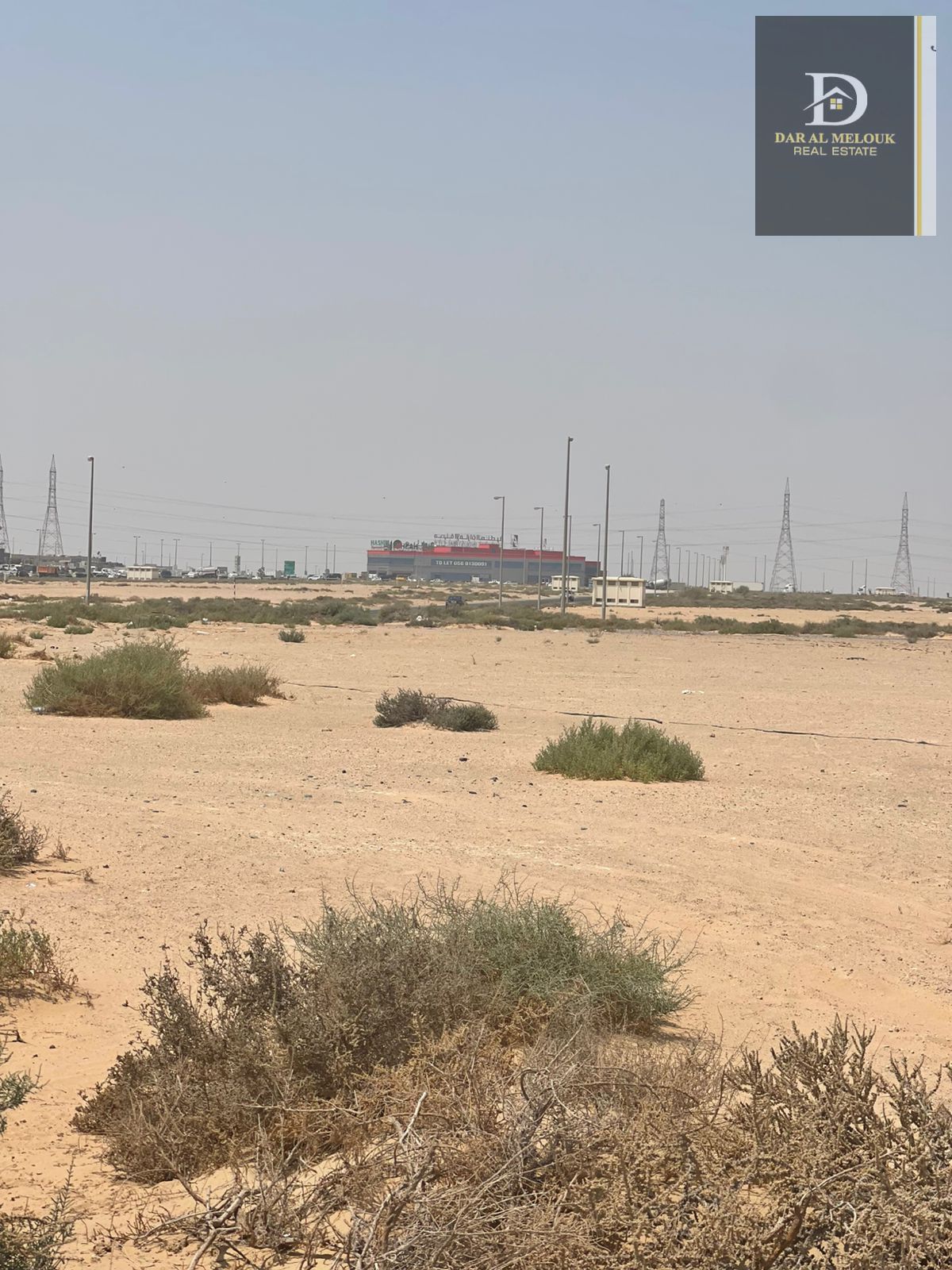 For sale in Sharjah, Al Sajaa area Industrial land Area 581,000 square feet Divided into 17 plots