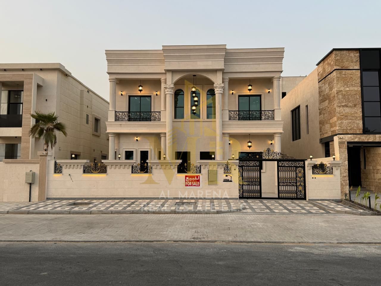 Classic villa with all-inclusive electricity, water and air conditioning fees on the main street, ready for occupancy in the most upscale areas of Ajm