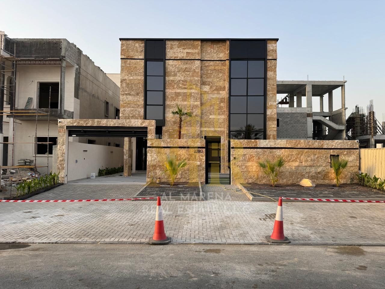 For sale luxury villa in Al Alia - Ajman | Two floors | Modern design | 5 master bedrooms | Majlis + 2 halls | Modern kitchen | Outdoor seating | Pric