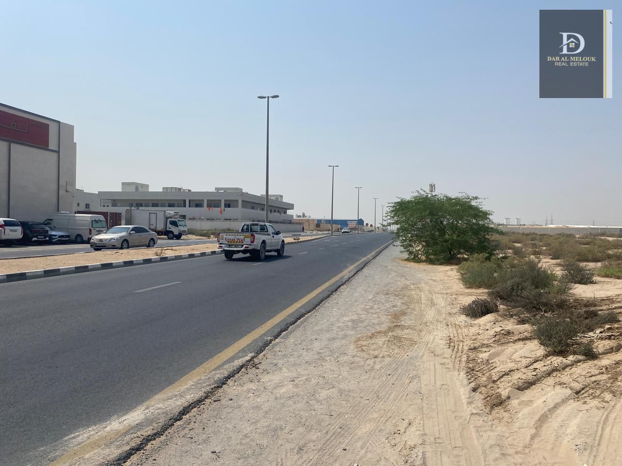 For sale in Sharjah Al Sajaa Industrial Area 61,500 square feet of industrial land in a prime location on a 36-meter street