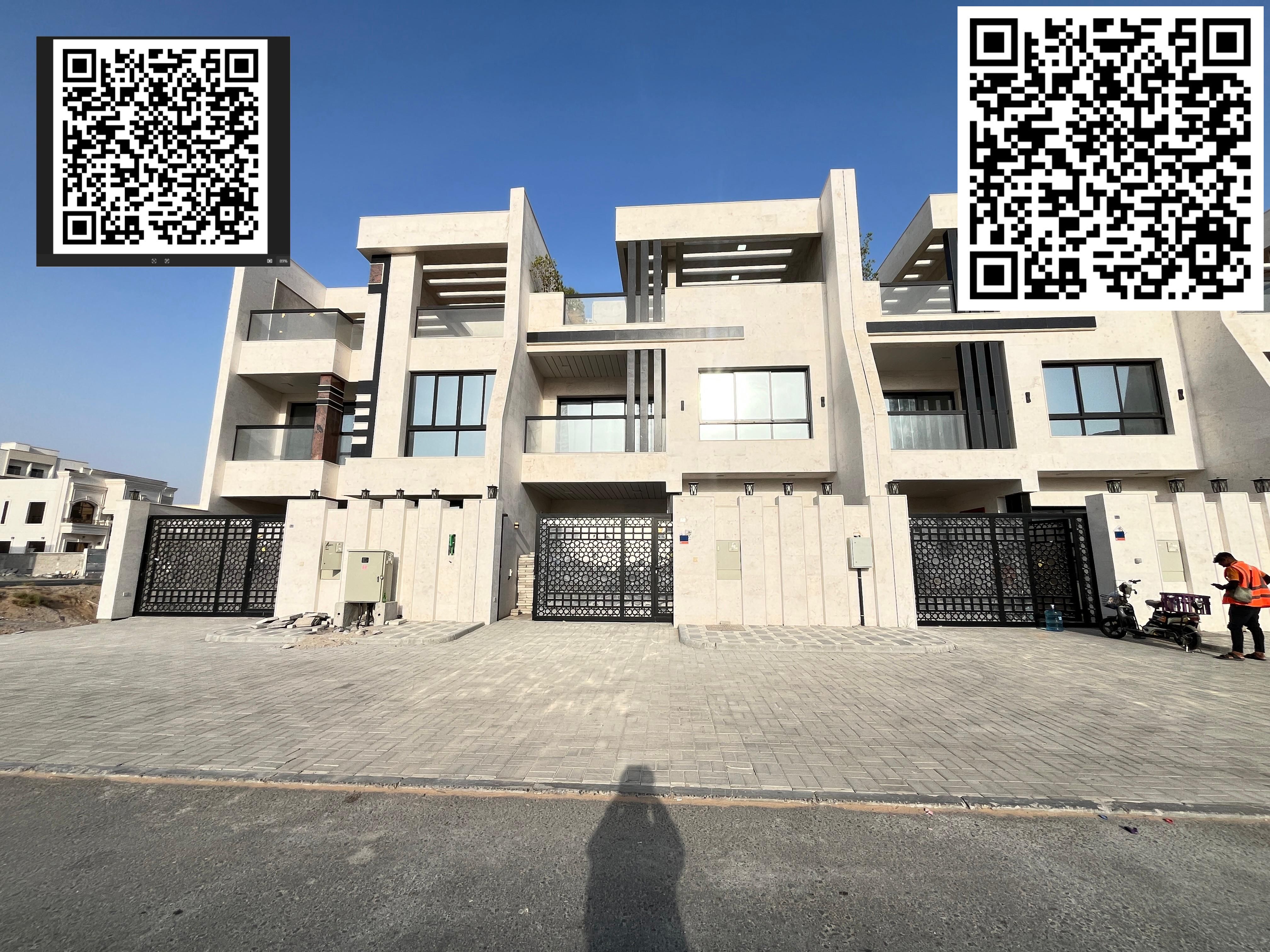 Villa for sale, townhouse in Al-Aliyah area, central air conditioning Consisting of 4 master bedrooms and built-in closets Hall and Majlis