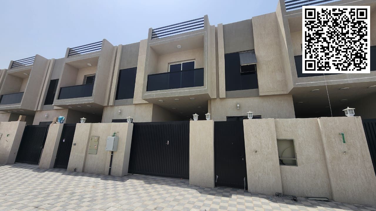 Modern townhouse for sale in Al Helio 2 - Ajman 3 master bedrooms equipped with wardrobes (dressing).