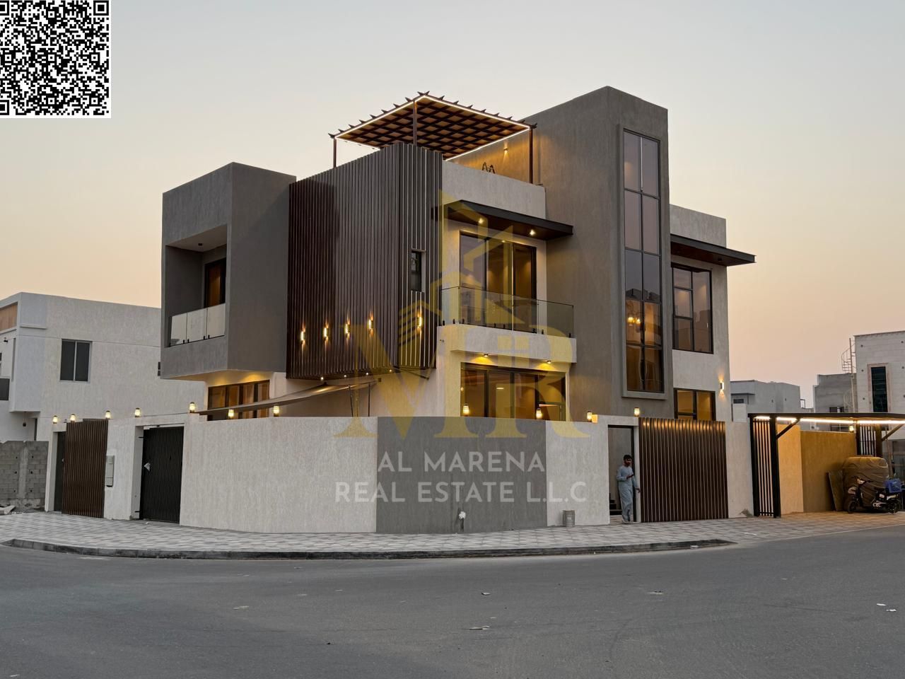 A luxurious villa with a modern design in Al Zahiyah. Experience luxury in a charming villa at an attractive price including everything.