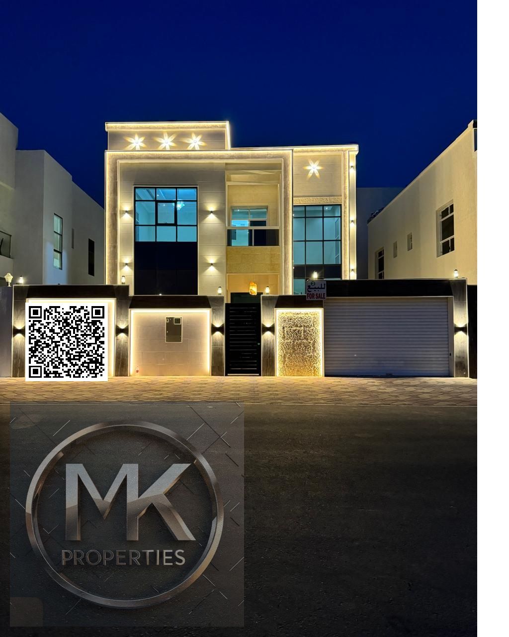 The Brand New Ready Luxury Design 2 villas togather for sale in Al Yasmeen garden Ajman