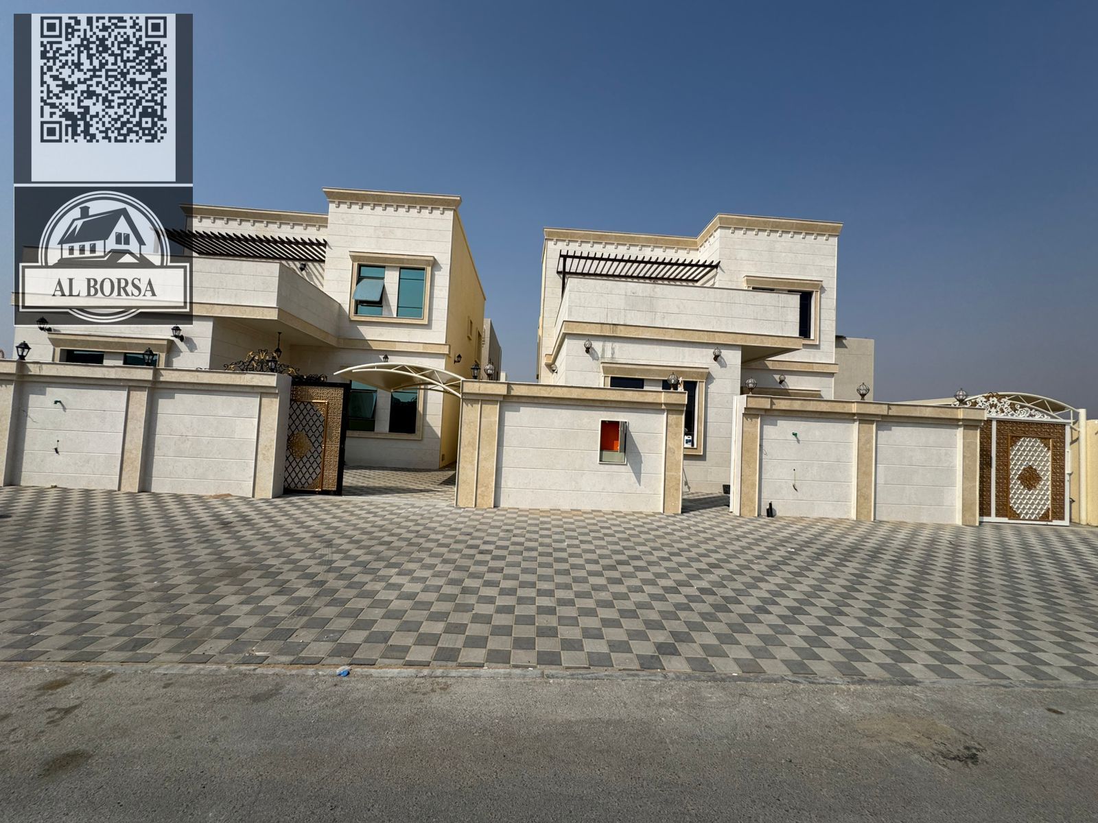 For sale a villa in Al Zahia in Ajman, 4 master bedrooms, a living room, a hall, and a maid's room
