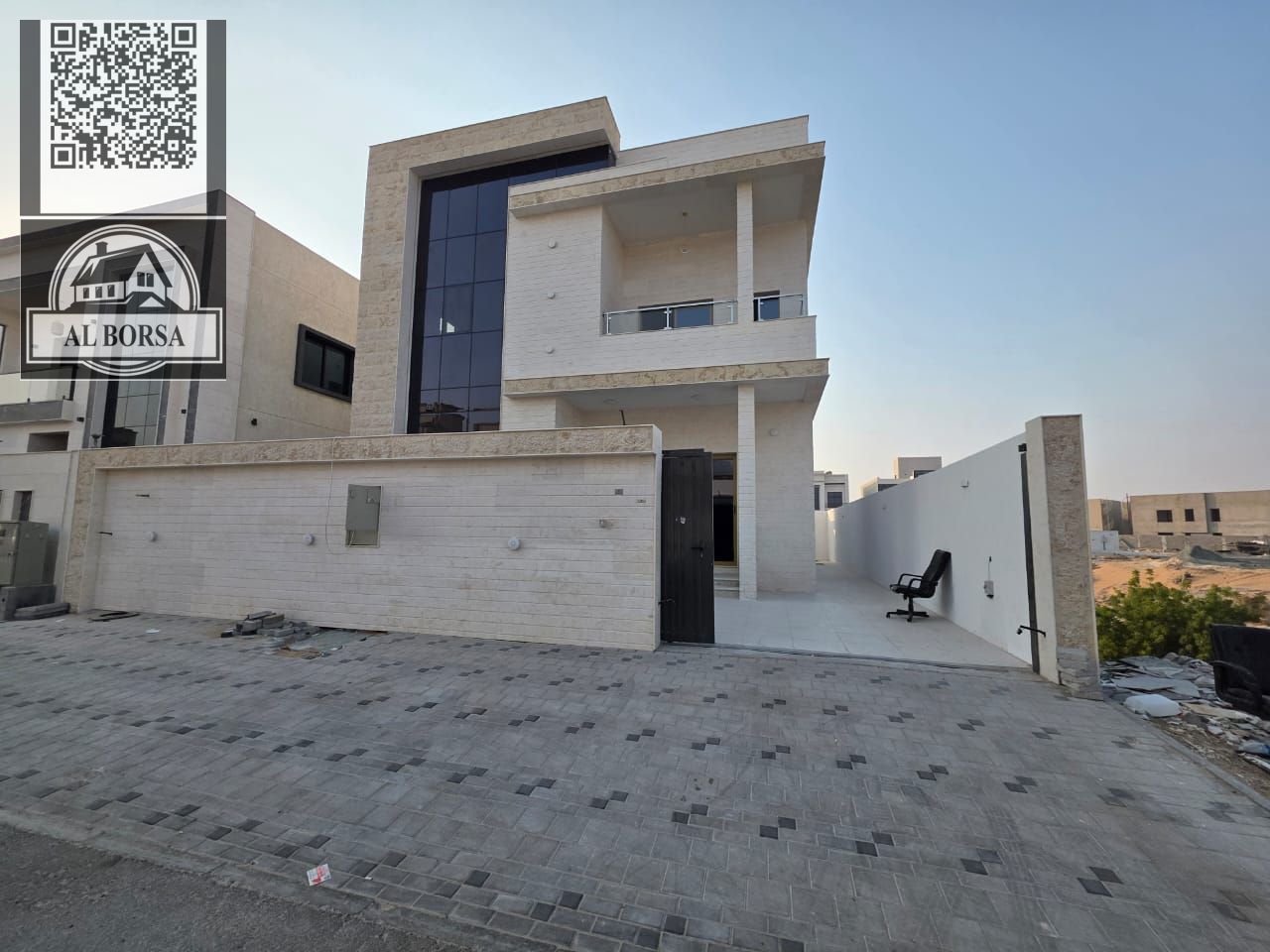 Villa for sale in Al Zahya, freehold for all nationalities, excellent location on an asphalt street