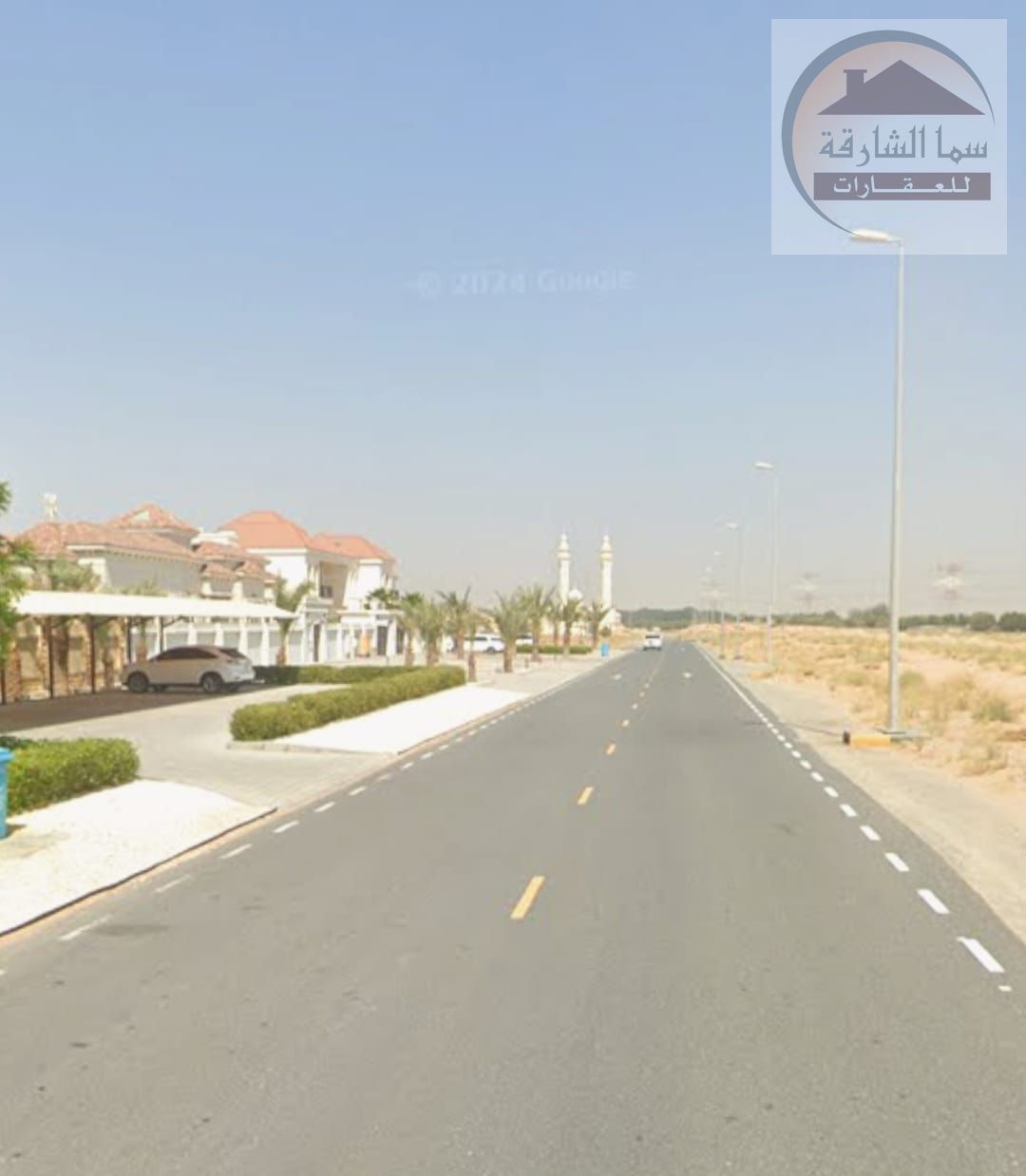 For sale two plots of land in the Dabdaba area, south of Sharjah, Al Rahmaniya suburb, formerly Al Zubair orchards, on two streets, 54 meters in front