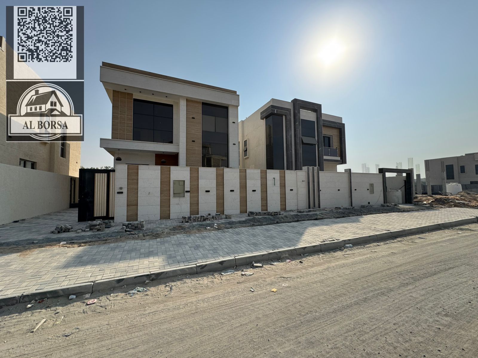 Villa for sale in Al Helio 2, directly opposite Al Zahya, 4 master bedrooms, a living room, a spacious kitchen, and a maid's room