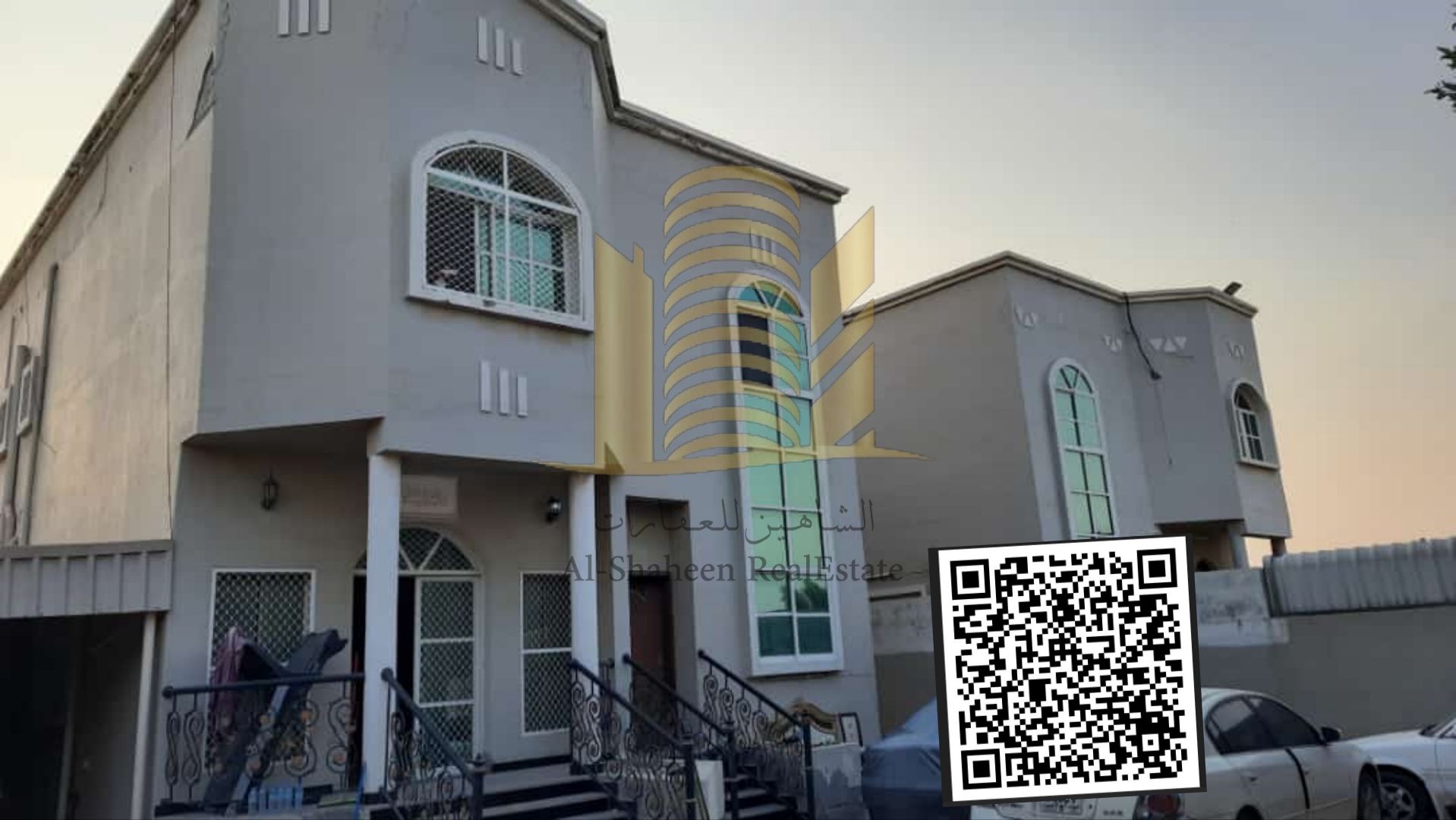 2 floor villa for sale in Ajman Hamidiya: 6,000 feet Citizens own Ajman passport The house is two floors. It consists of 5 rooms, a council, a monster lounge and air conditioners. Spacious spaces, master rooms and double glass windows Very close to Dubai