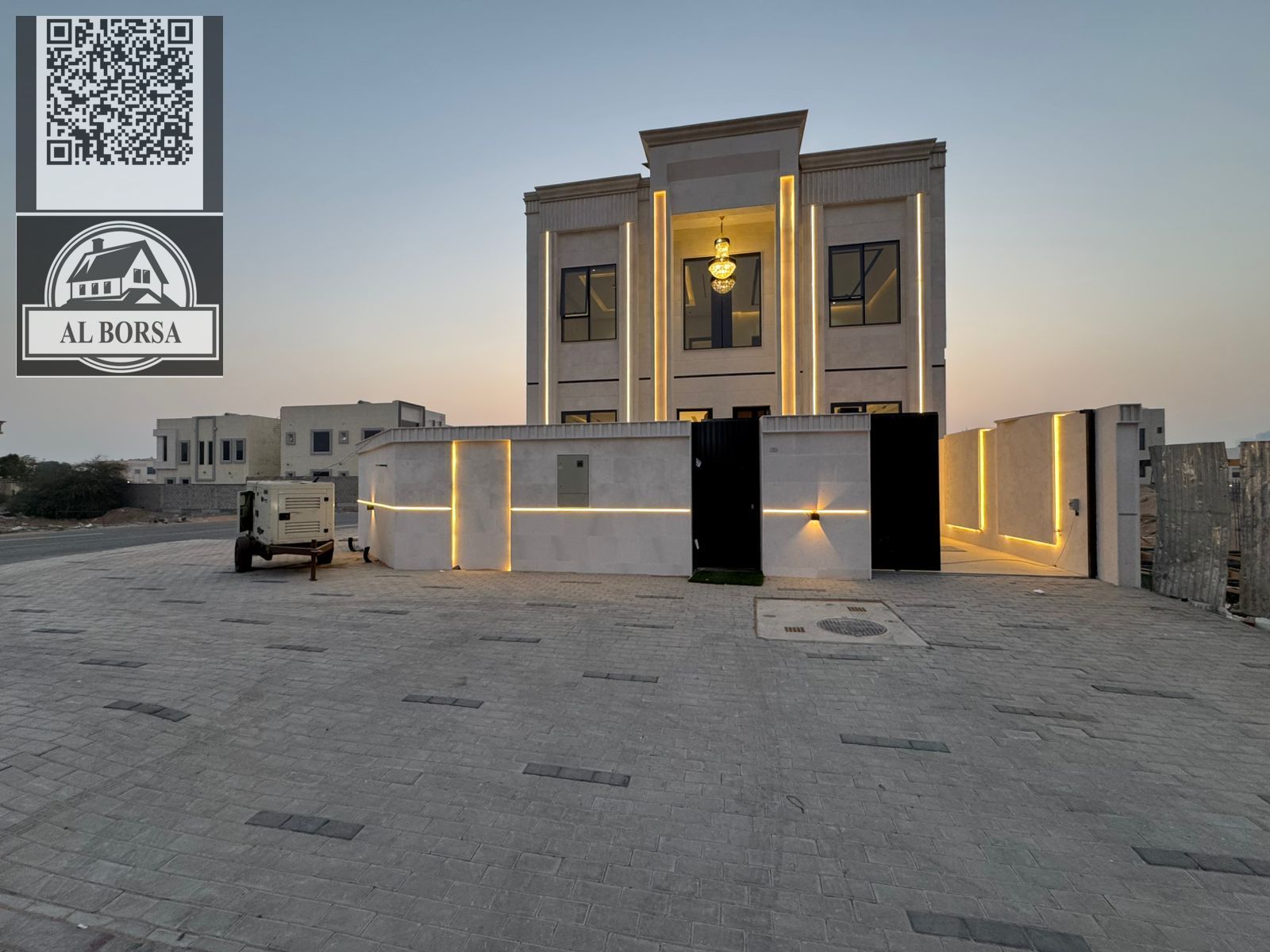 Classic all-stone villa for sale - Corner | Ajman - Al Helio 2 Prime location in Al Helio 2 - Ajman Two-story villa (ground floor + first flo