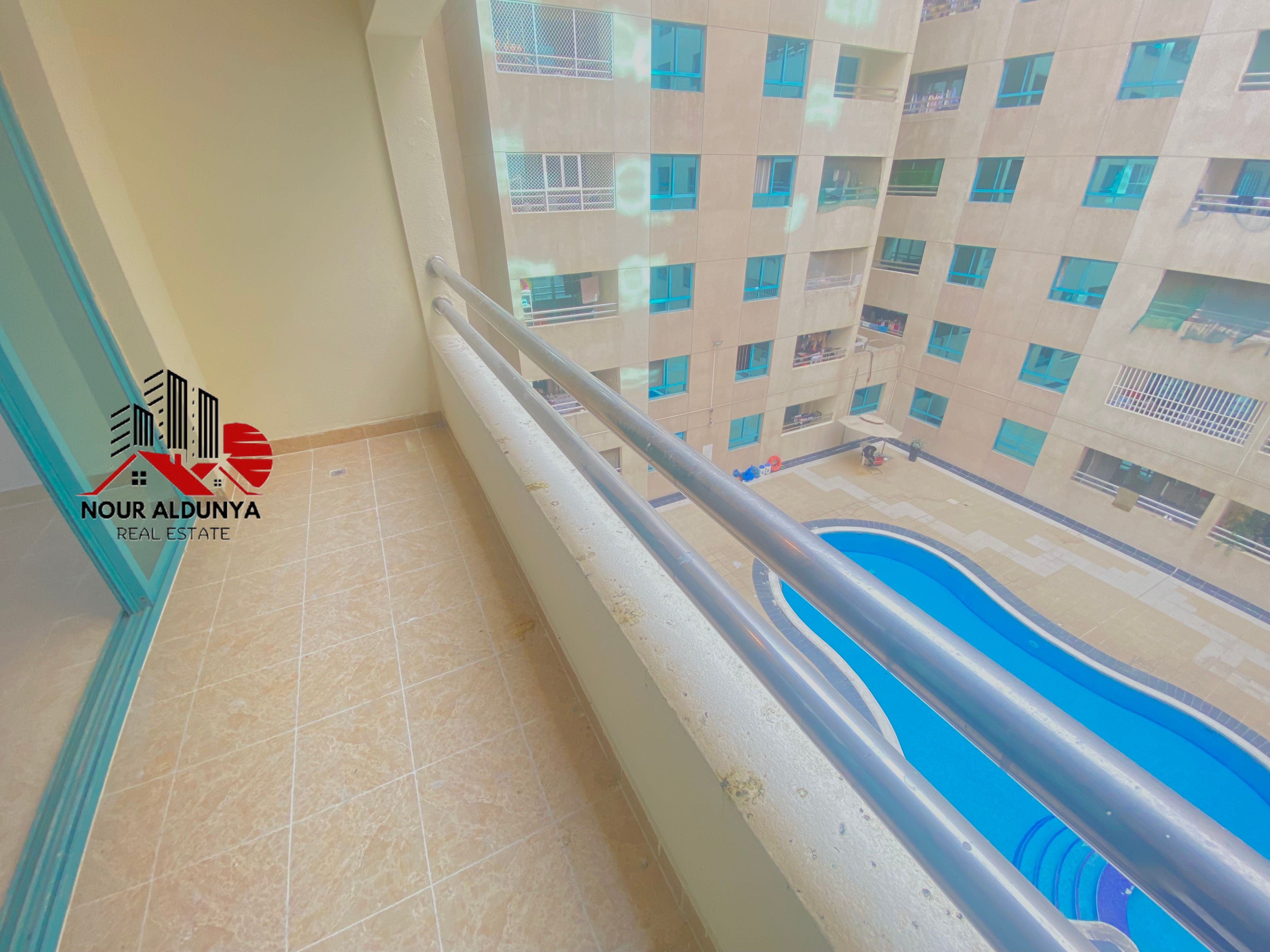 CLOSE TO METRO - SPACIOUS ЗBHK + MAIDROON+LAUNDRY ROOM - RENT 88K - GYM SWIMMING POOL - BALCONY - FAMILY BUILDING