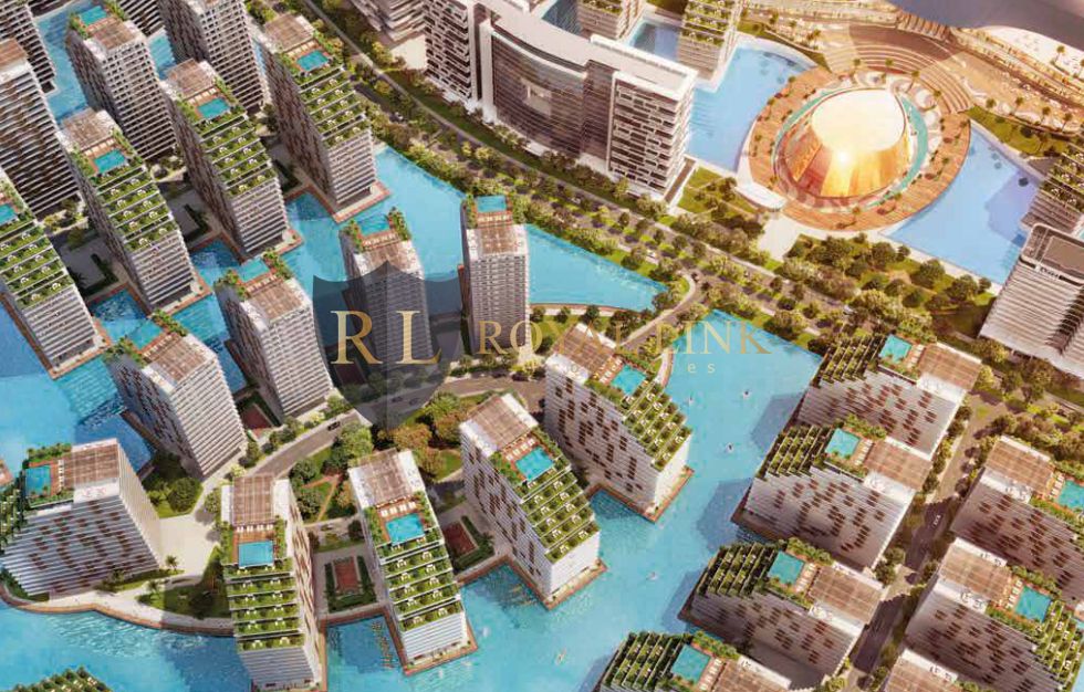 Azizi Venice Studio | Road & City View | Lagoon