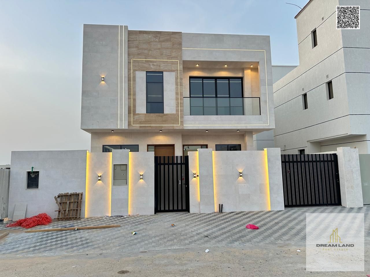 Villa for sale in Al Zahia - Ajman | Two floors | 5 master bedrooms with cupboards | Majlis and hall | Modern kitchen | Maid's room | Fully central ai