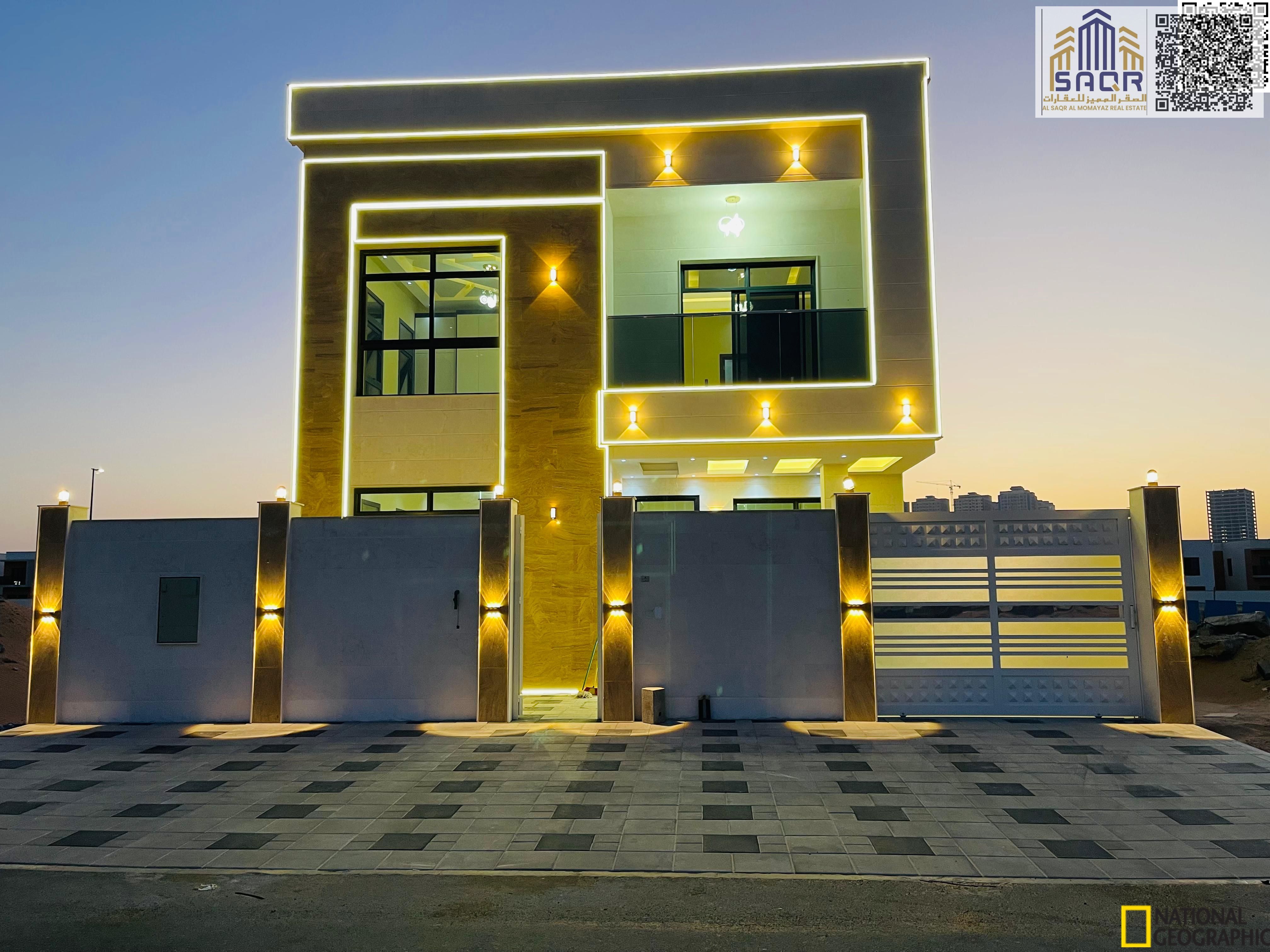 At a price inclusive of fees and without annual fees, own a 6-room villa in Ajman, freehold, super deluxe finishing, opposite Azha Community and close