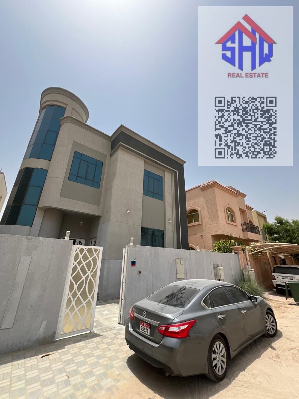 For rent, a fully furnished villa with five master bedrooms, a living room, a hall, and a maid's room.