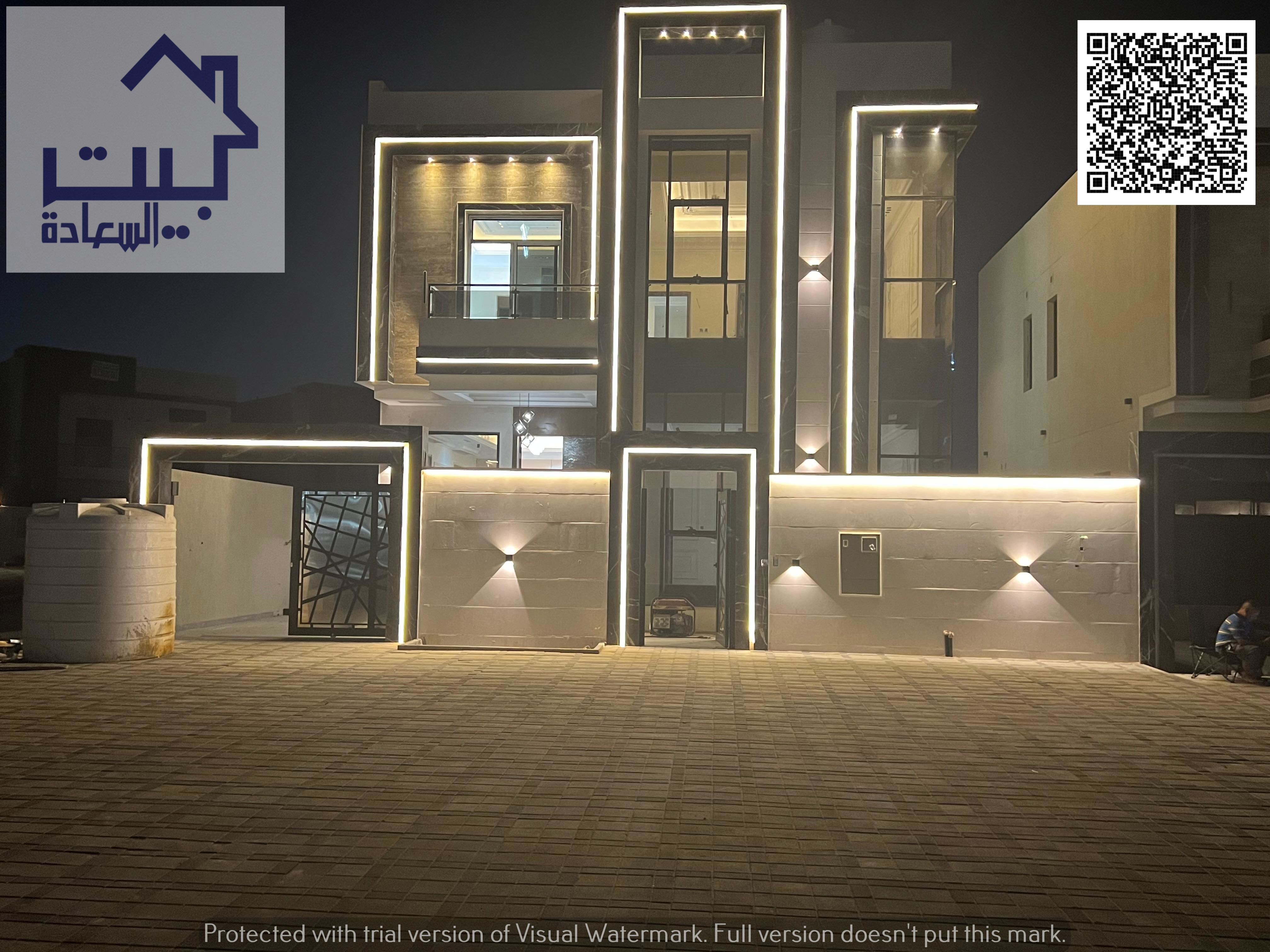 The villa of your dreams, including registration and ownership fees, on Sheikh Mohammed bin Zayed Road, directly next to services, with a large setbac