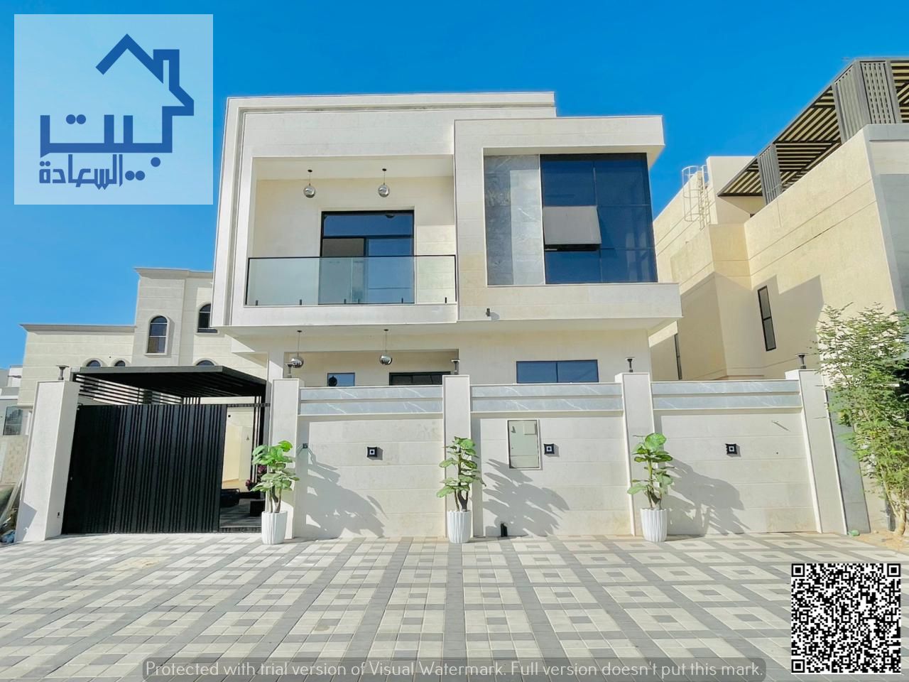 Your chance now to own a distinctive villa for sale in Al Helio 2, Ajman, on a tar street, with a large private swimming pool, a distinguished locatio