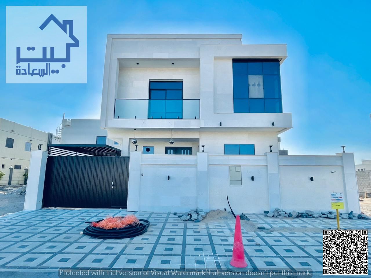 Villa for sale in the best residential location in Al Yasmeen area, Ajman, including water and electricity, excellent location next to all services, f