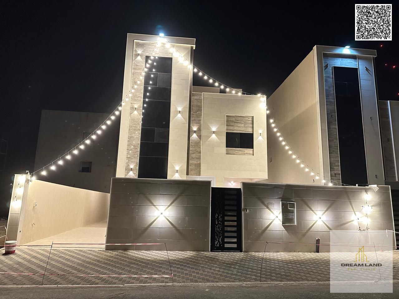For sale, a villa - two floors, a roof, and a large courtyard, including registration fees, close to Sheikh Mohammed bin Zayed Road - with the possibi