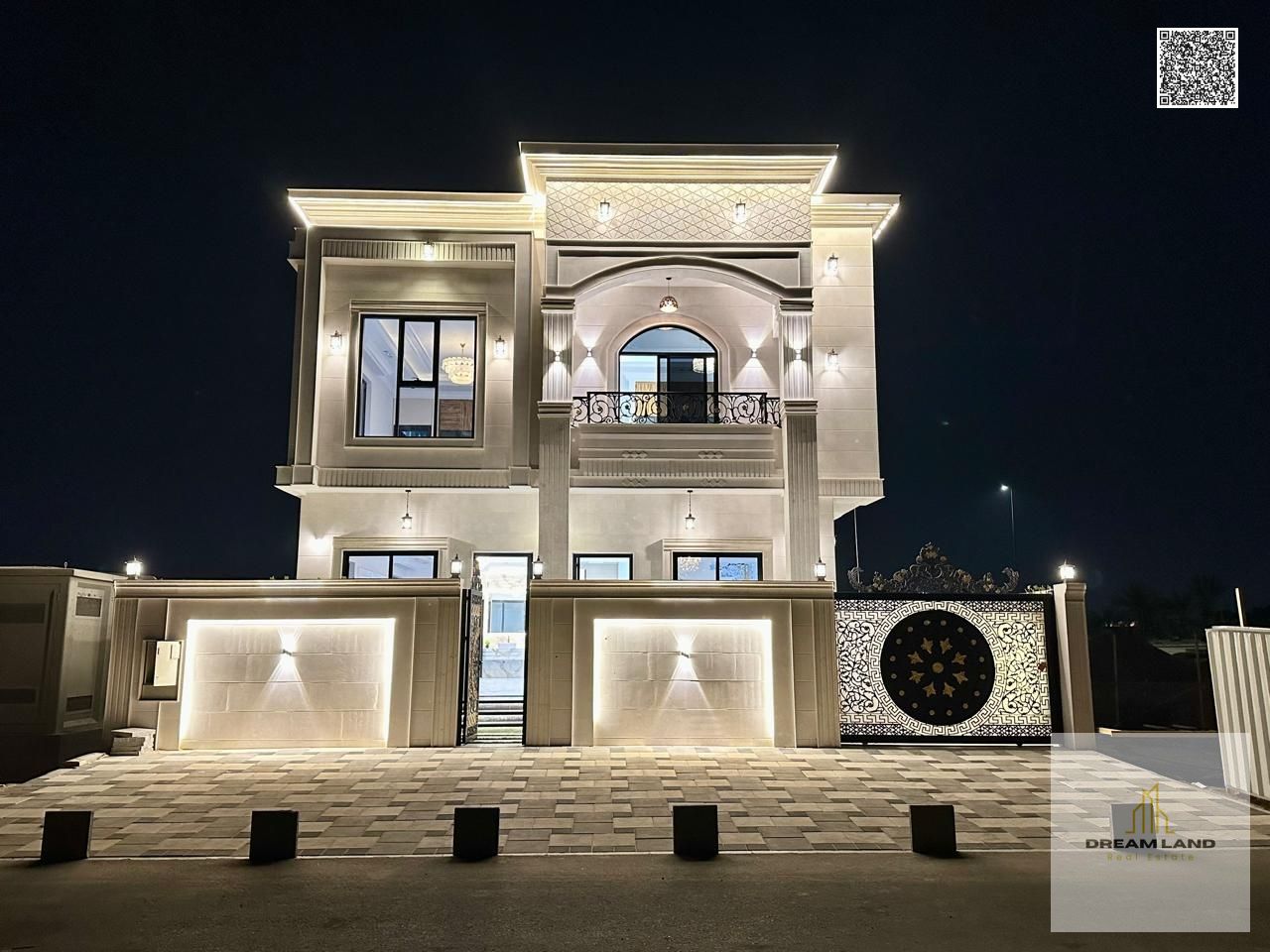 Luxury villa for sale in Ajman, luxury palace design | Super deluxe finishes | Personal construction | Registration fees included, 20% down payment on