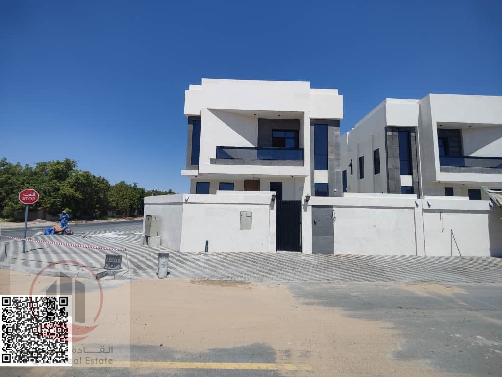 Villa for sale in Al Zahya area, Ajman, elegant design, prime location including registration fees