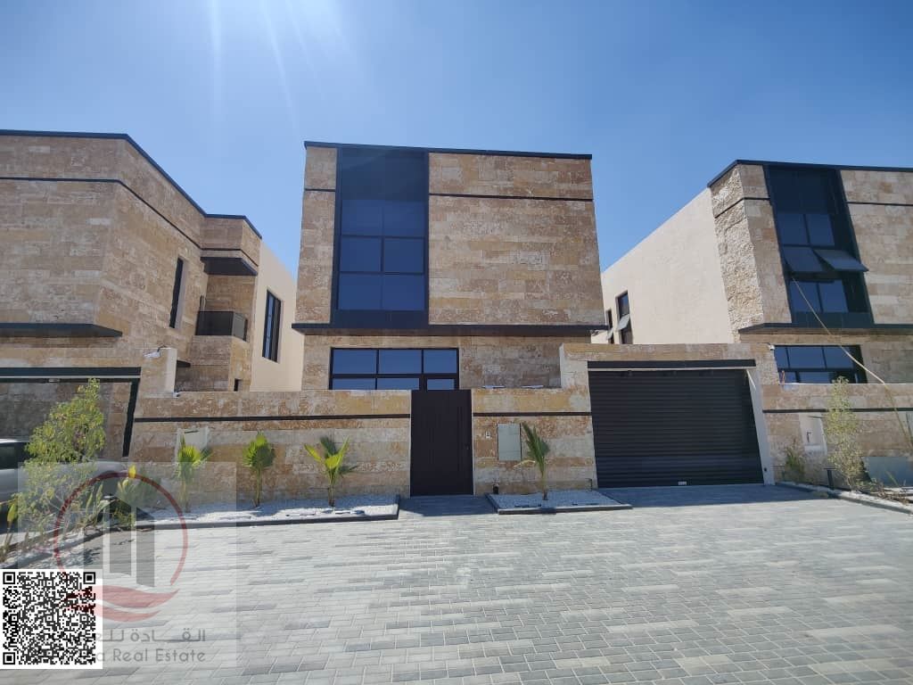 Villa for sale in Al Zahya area, Ajman, elegant design, prime location, including registration fees