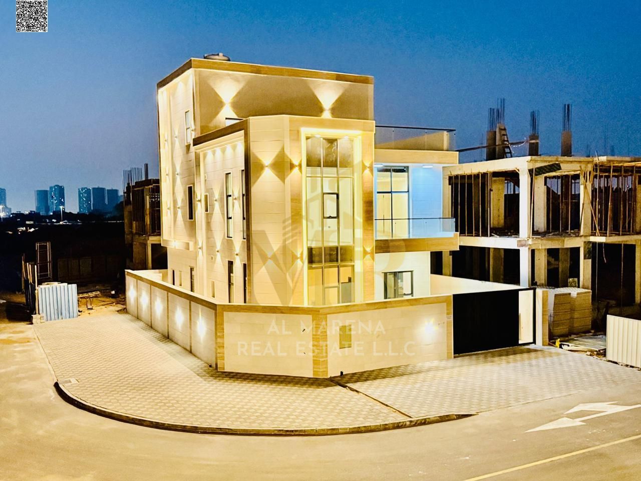 For Sale - Luxury Corner Villa in Al Helio 2 - Ajman | 3014 sq ft Land | 3800 sq ft Building | 5 Master Bedrooms | 2 Floors + Roof | Price 1,770,000 M