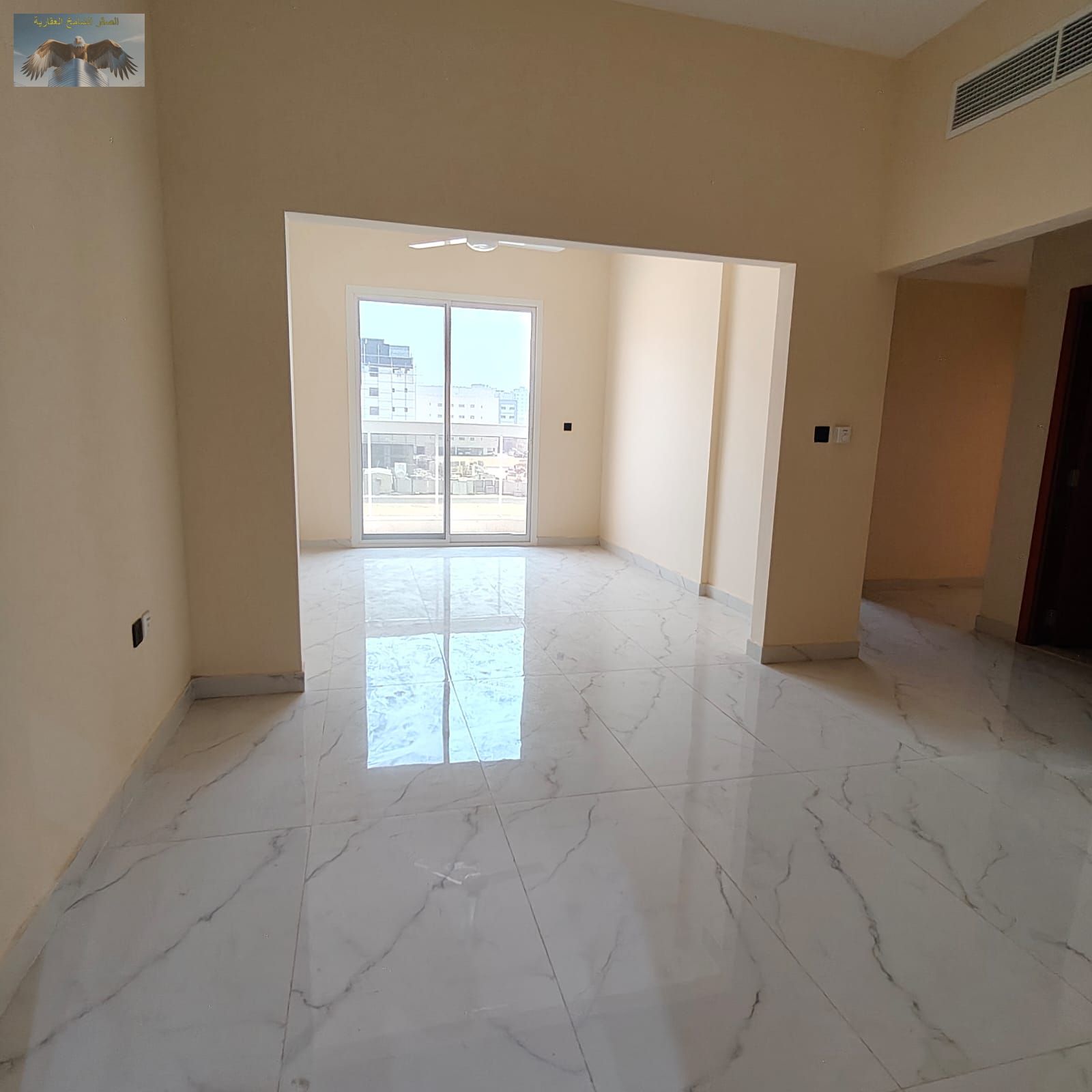 2BHK, first tenant, in Al Jurf 3, spacious with super deluxe finishes, open views, directly on Dubai & Sharjah exit.