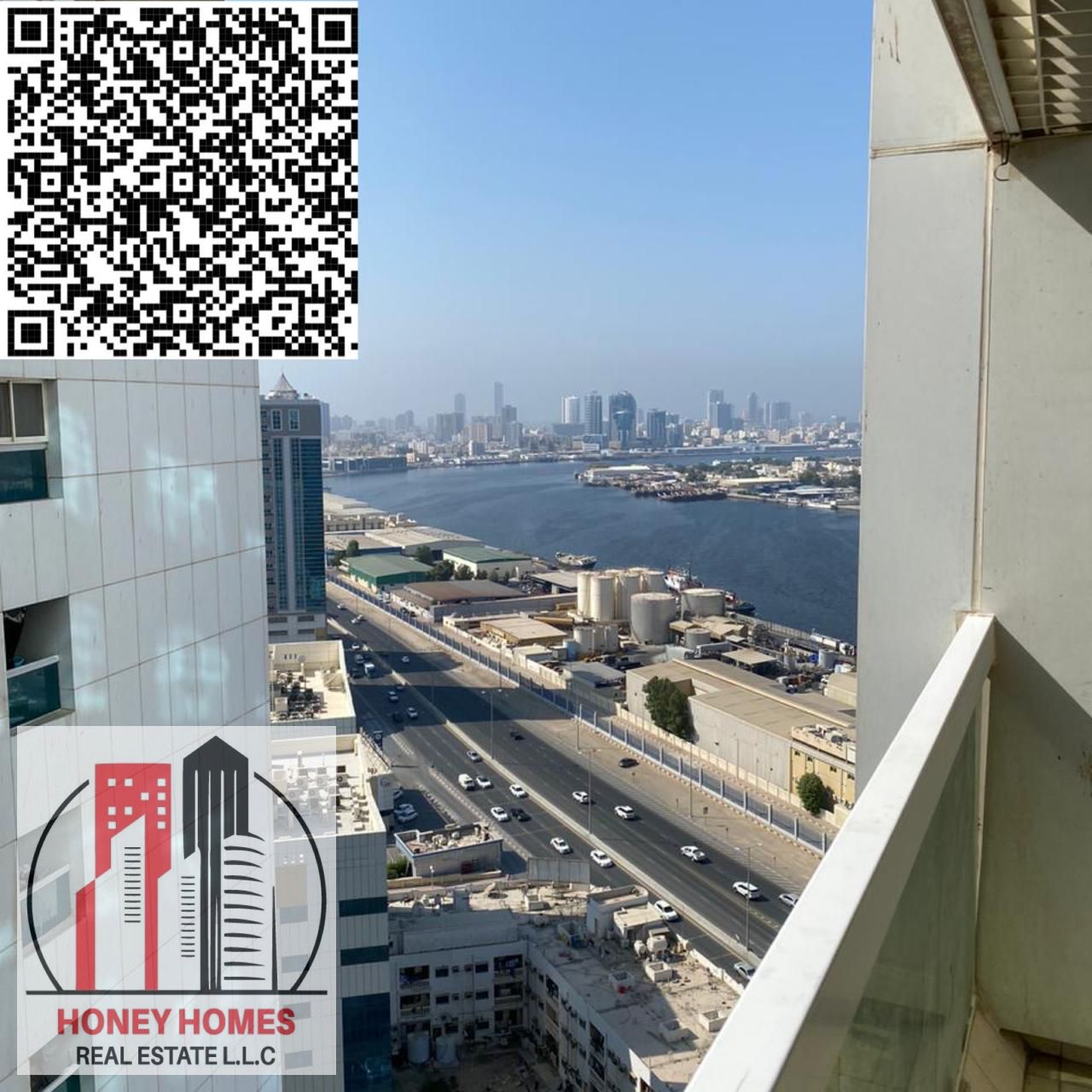 One bedroom apartment available for sale in Ajman Pearl Tower, with one car covered parking