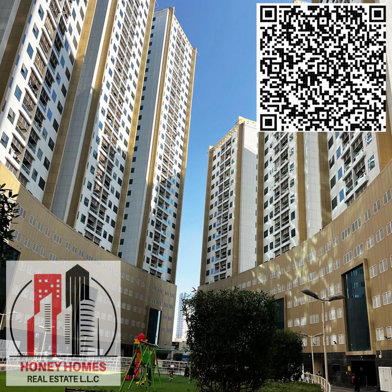 3 rooms and a hall for sale, Ajman Pearl Towers, the area is 1659 feet