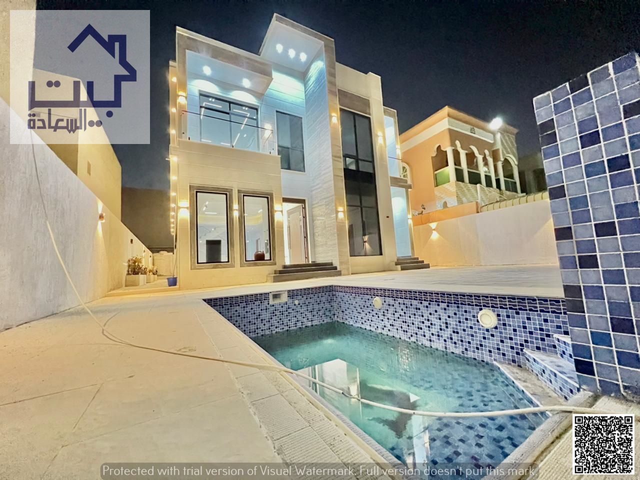 For sale: Modern villa in Al Rawda 2, Ajman, one minute from Ammar Street, next to services, freehold, 100% bank financing