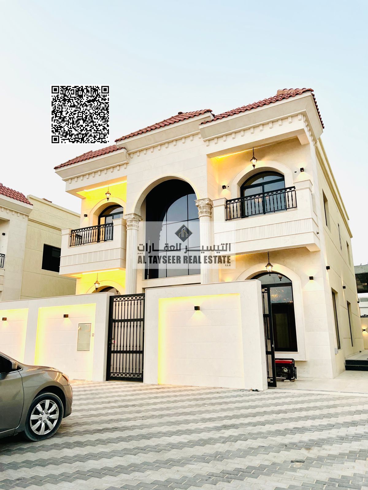 For sale: A luxurious, super deluxe, privately finished villa in the Al Helio area, on a tarred street with a large setback, directly adjacent to a mo
