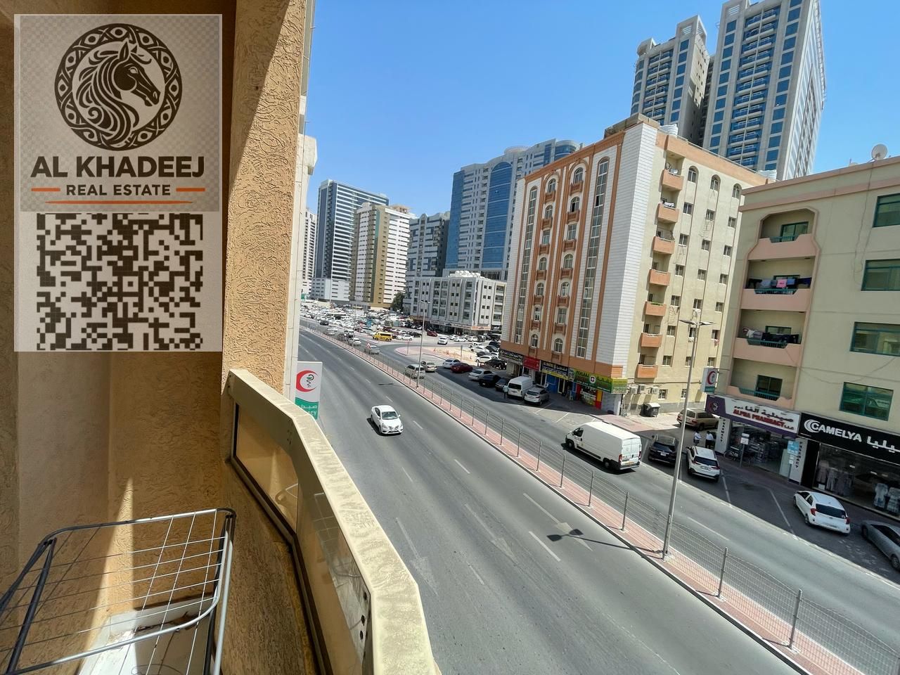 Two rooms and a hall with a large area, unfurnished, in Al Rashidiya 3, Old Muroor Street, easy access to Dubai and Sharjah