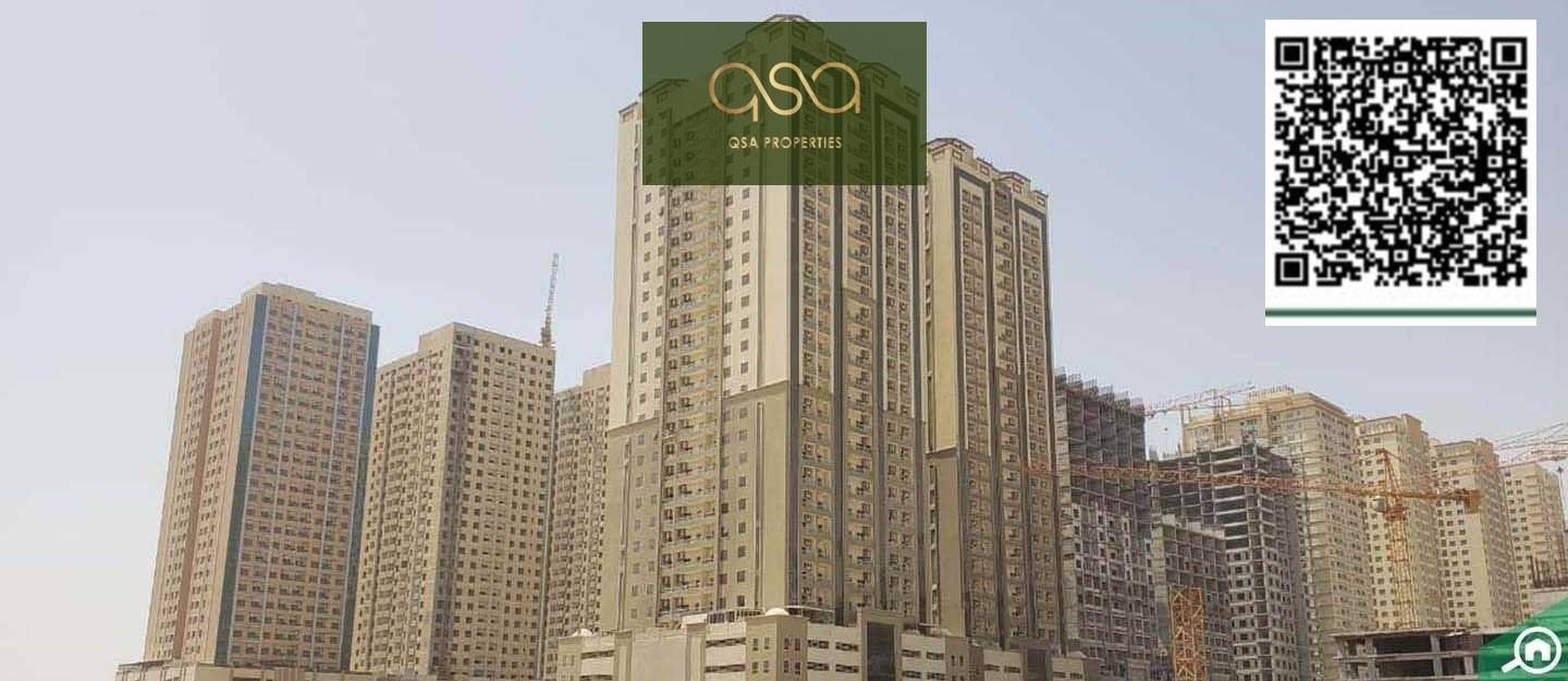 Spacious one and one+study and two bedrooms living hall with covered parking Apartment available for sale off plan goldcrest dream tower c Ajman