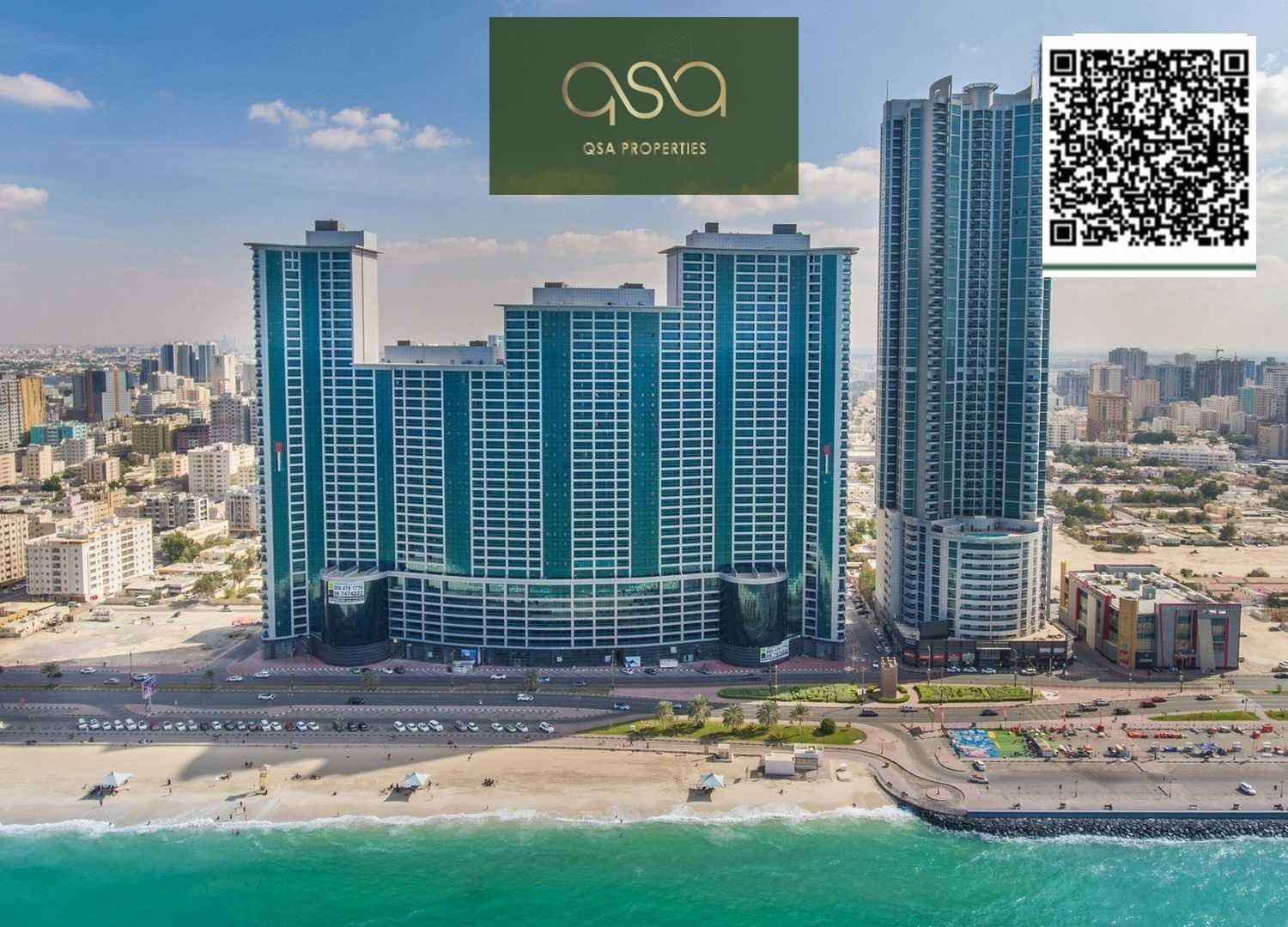 SEA & CITY VIEW TWO BEDROOM APARTMENT IS AVAILABLE FOR SALE IN AJMAN CORNICHE RESIDENCE, AJMAN!