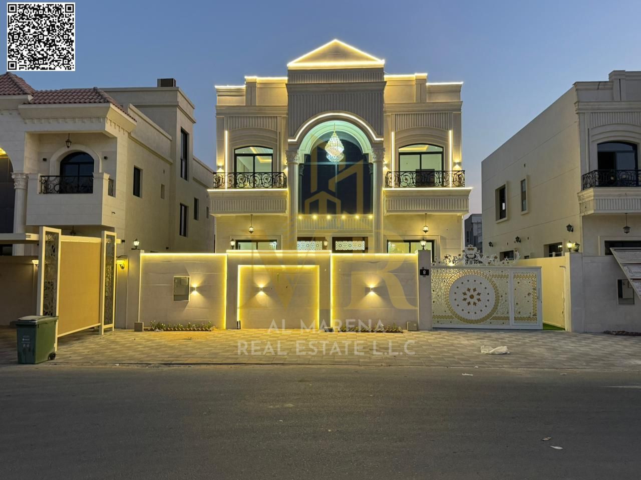 Luxury super deluxe villa for sale in Al Helio 2, Ajman, at an attractive price, including registration and ownership fees.