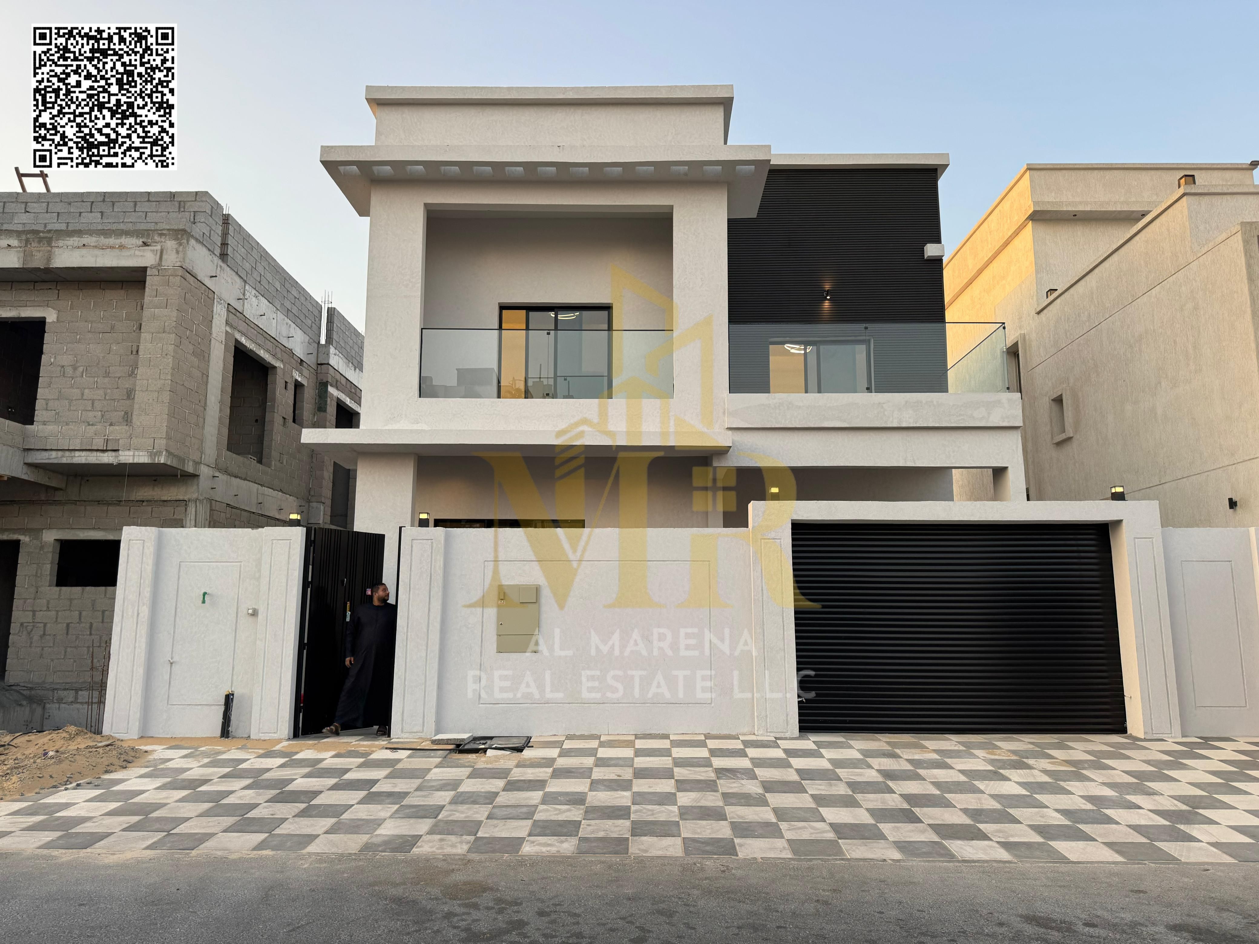 Luxury super deluxe villa for sale in Al Yasmeen area, Ajman, at an attractive price, including air conditioning.