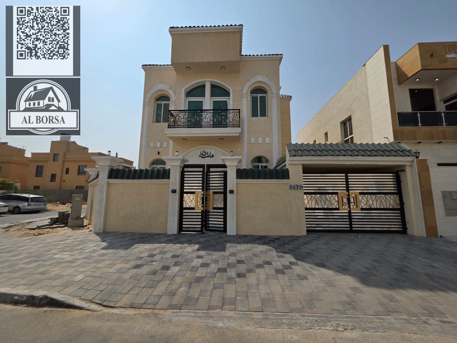 Villa for rent in Ajman Al Yasmeen on the corner of two streets, beautiful location, payment facilities