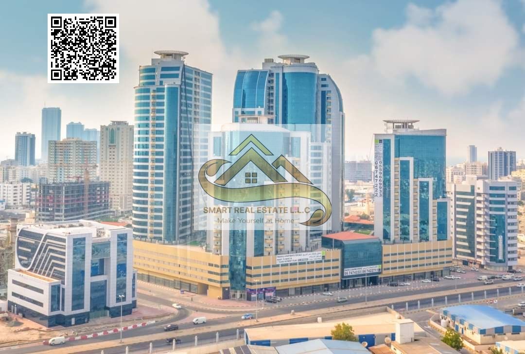Own now a one-bedroom apartment in the heart of Ajman next to the creek