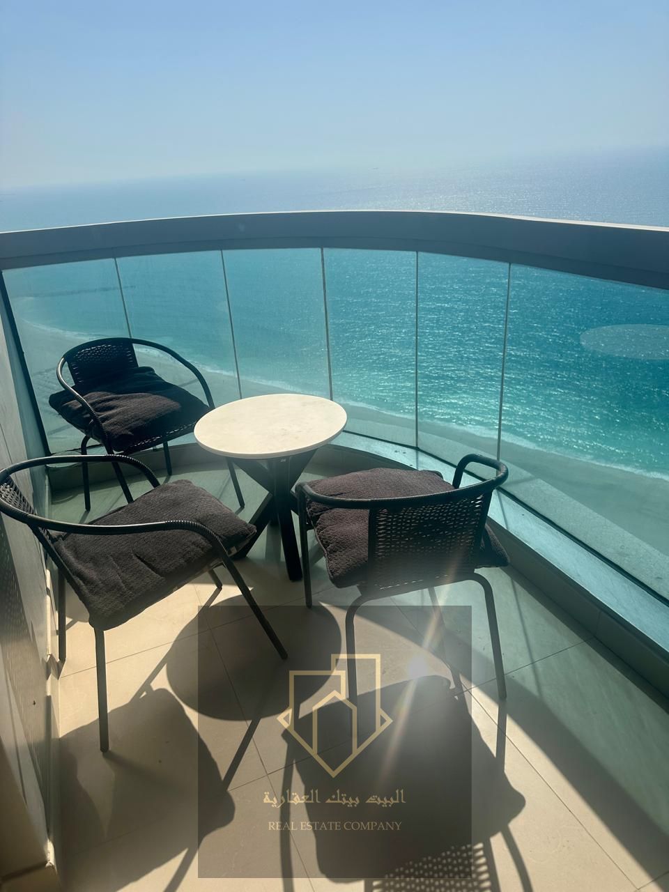 Two rooms and a hall for annual rent with furniture, Ajman Corniche